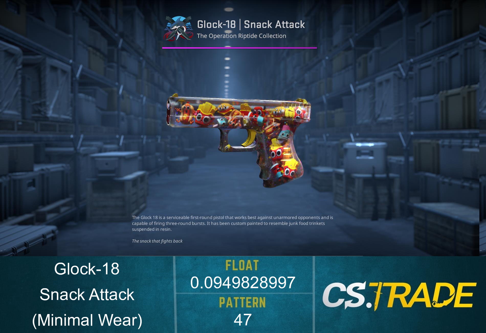 Glock-18 | Snack Attack (Minimal Wear) Screenshot