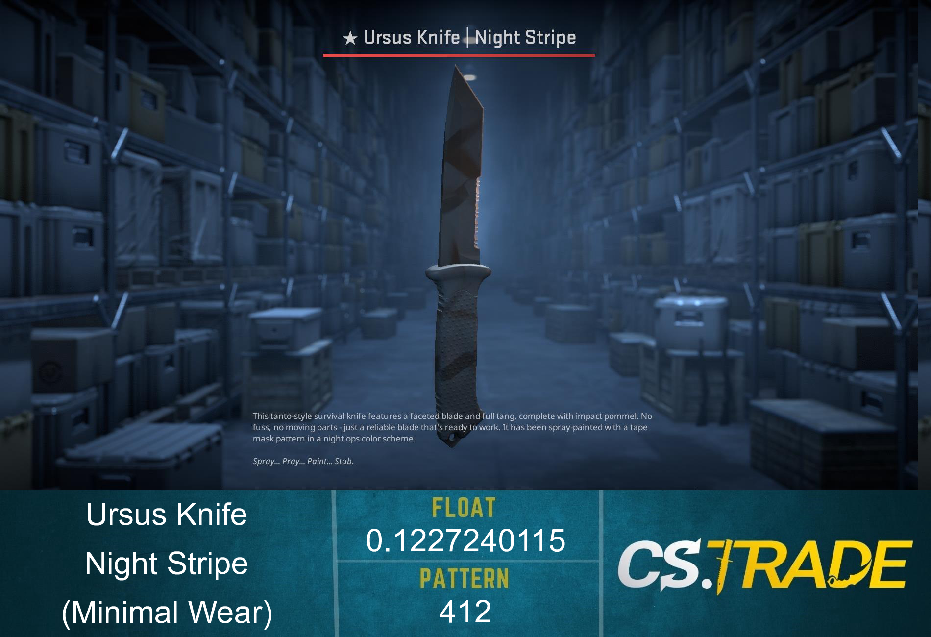 ★ Ursus Knife | Night Stripe (Minimal Wear) Screenshot