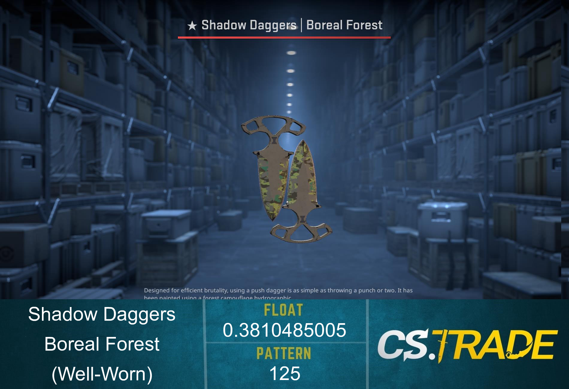 ★ Shadow Daggers | Boreal Forest (Well-Worn) Screenshot