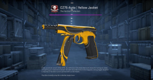 CZ75-Auto | Yellow Jacket (Well-Worn) Screenshot