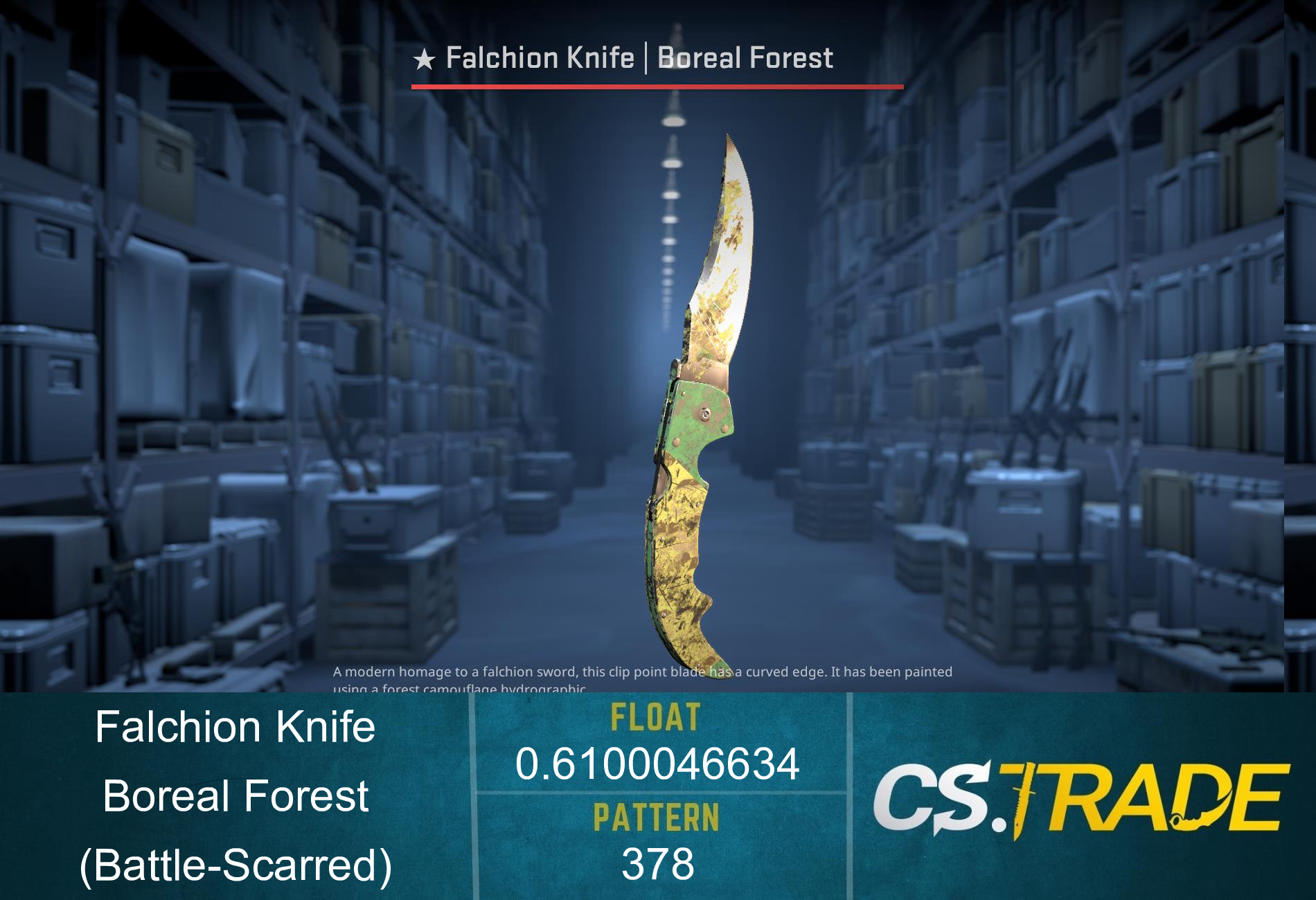 ★ StatTrak™ Falchion Knife | Boreal Forest (Battle-Scarred) Screenshot