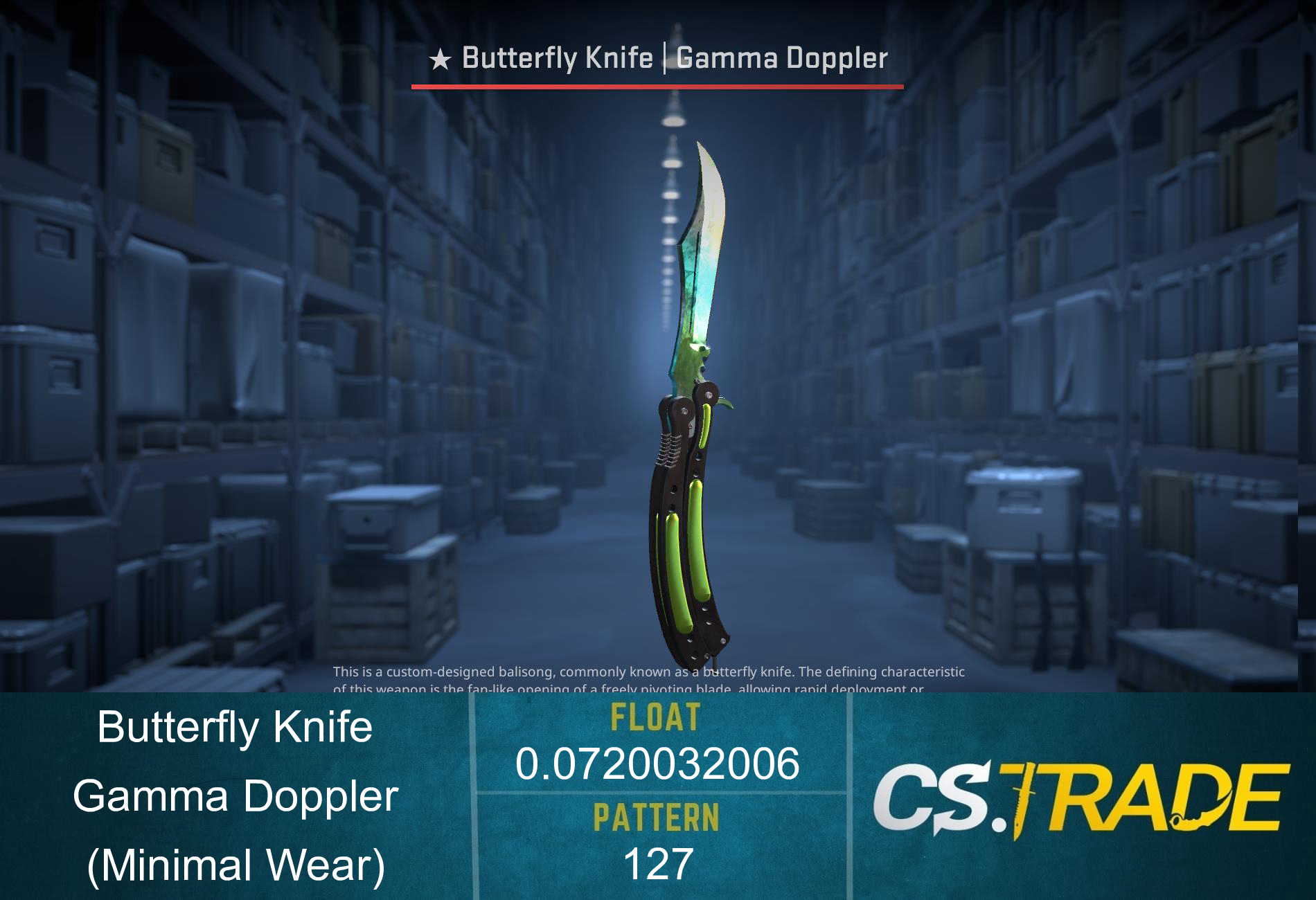★ Butterfly Knife | Gamma Doppler (Minimal Wear) Screenshot