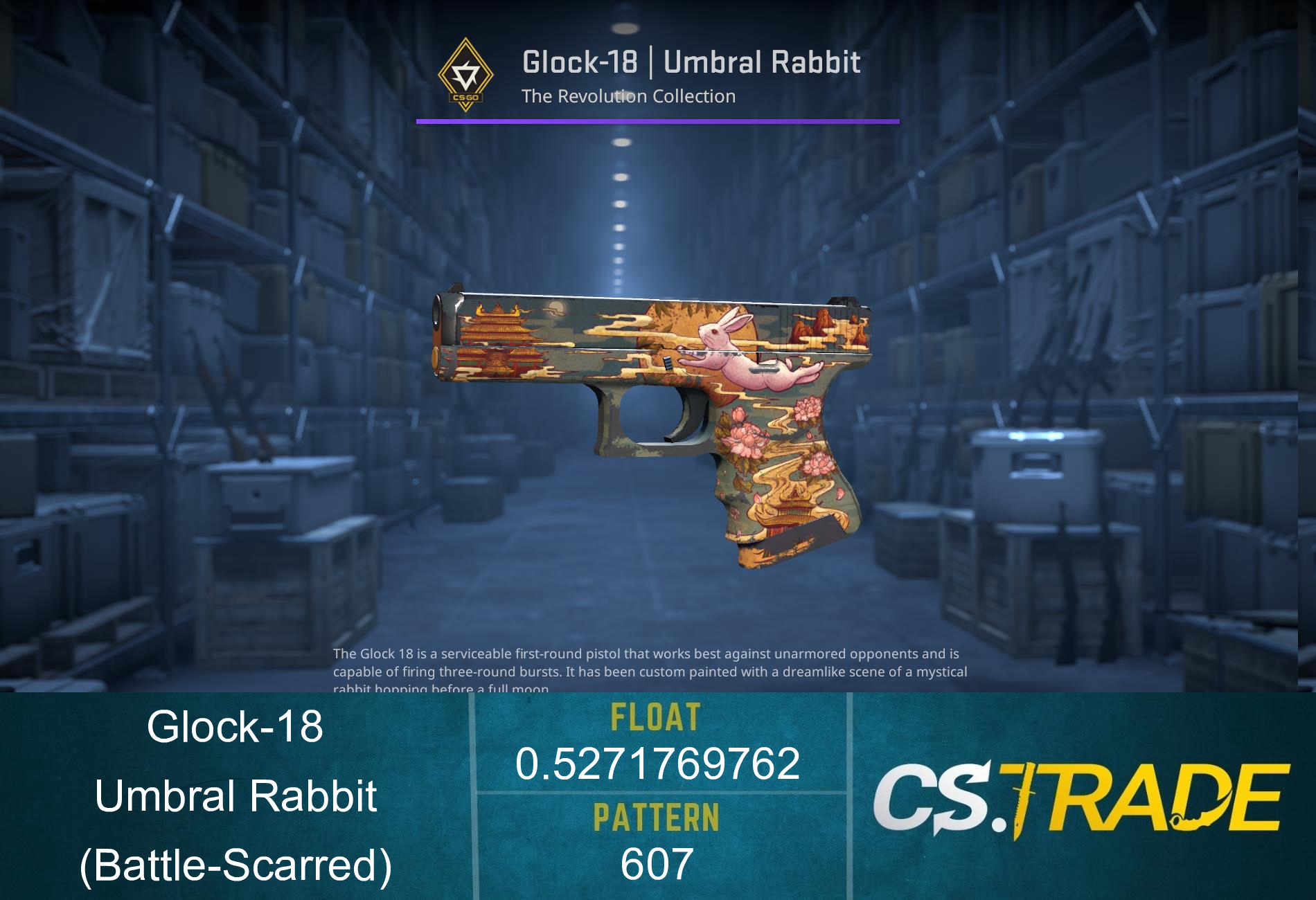 Glock-18 | Umbral Rabbit (Battle-Scarred) Screenshot