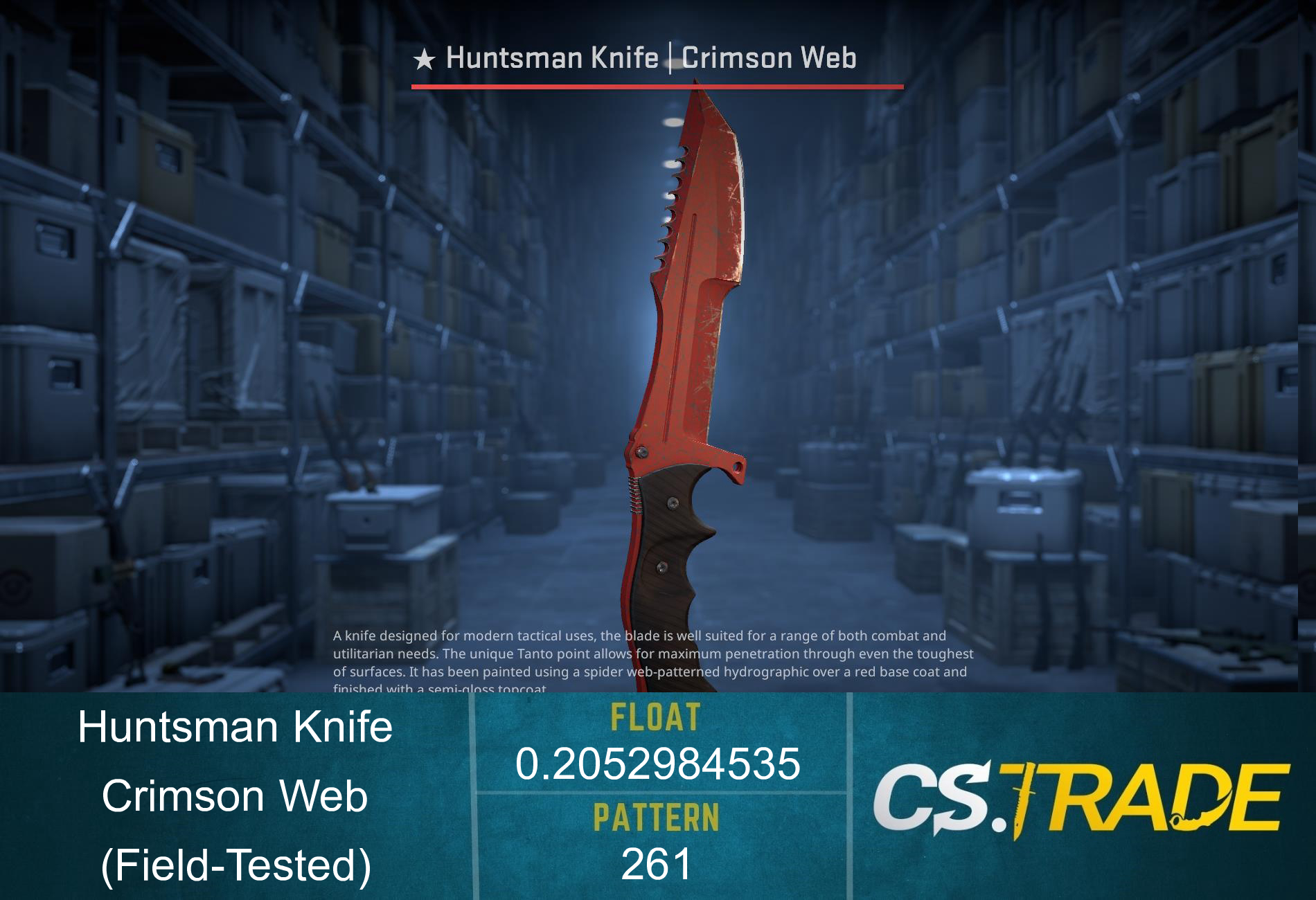 ★ Huntsman Knife | Crimson Web (Field-Tested) Screenshot