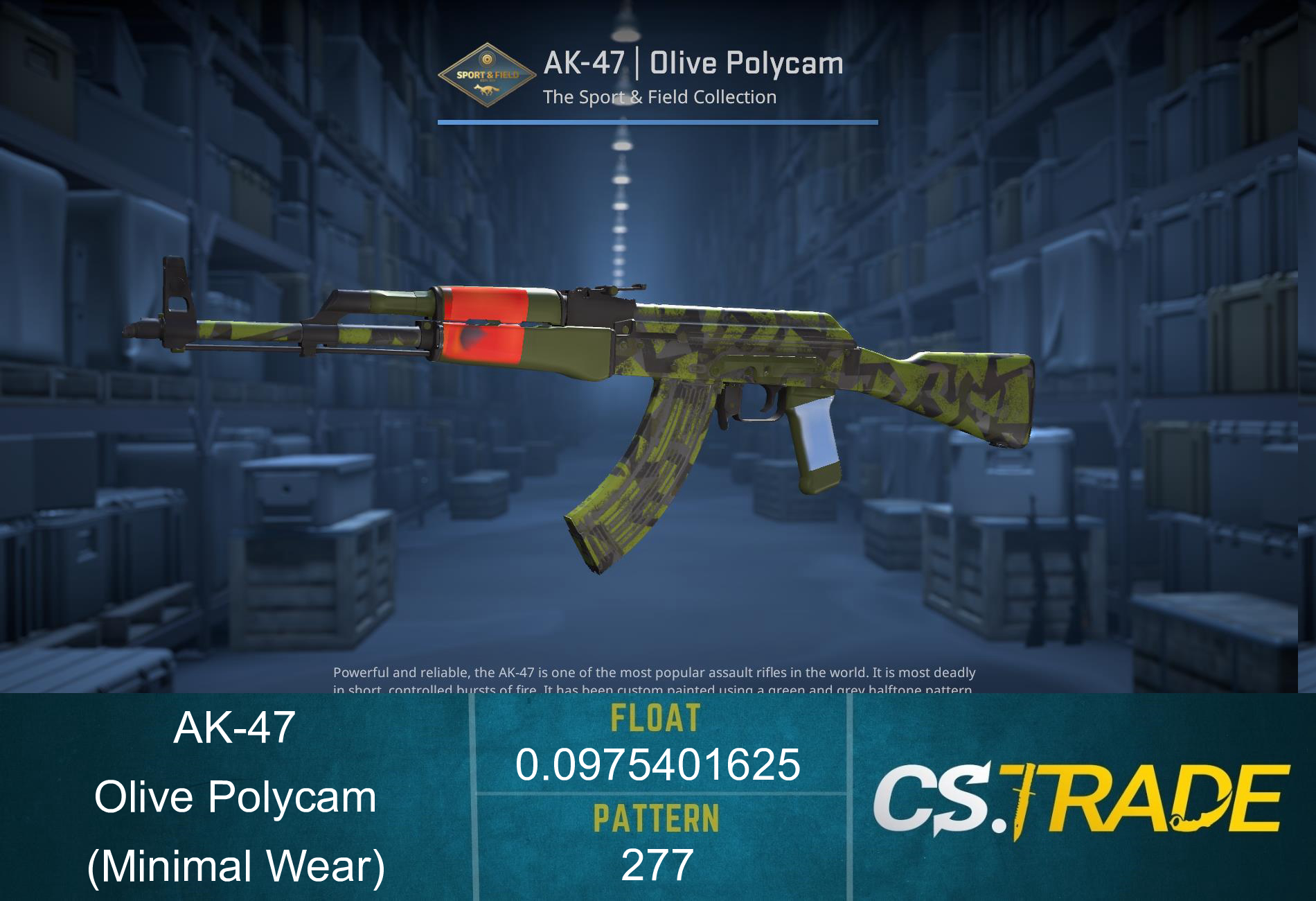 AK-47 | Olive Polycam (Minimal Wear) Screenshot