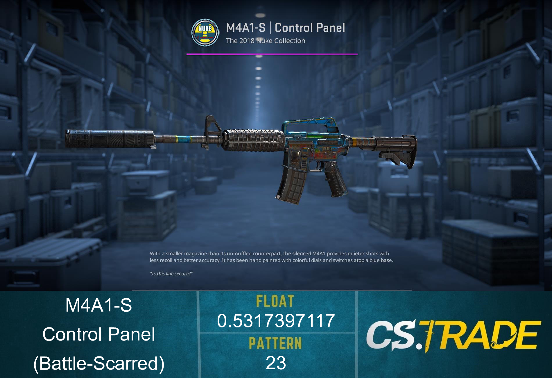 M4A1-S | Control Panel (Battle-Scarred) Screenshot