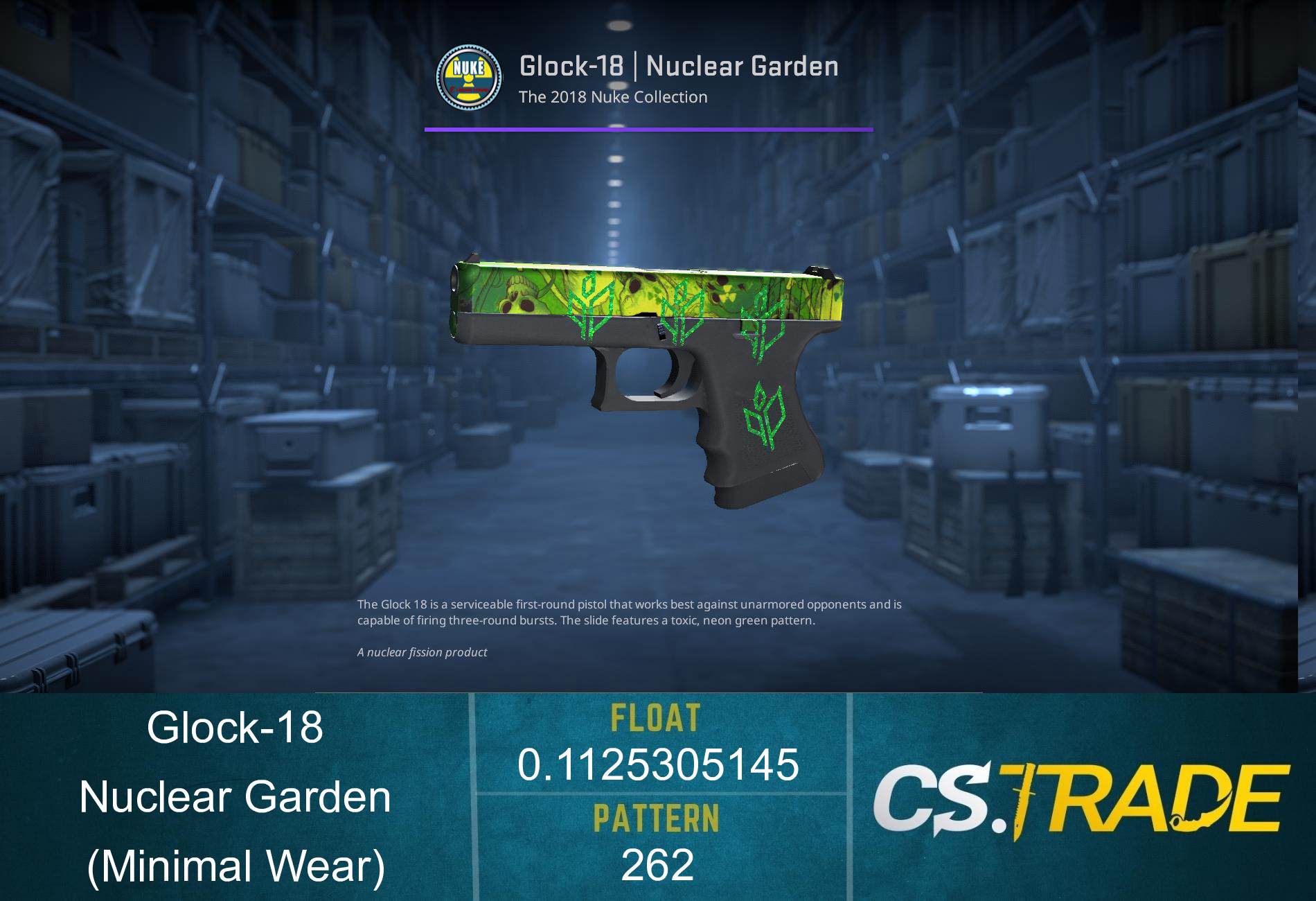 Glock-18 | Nuclear Garden (Minimal Wear) Screenshot
