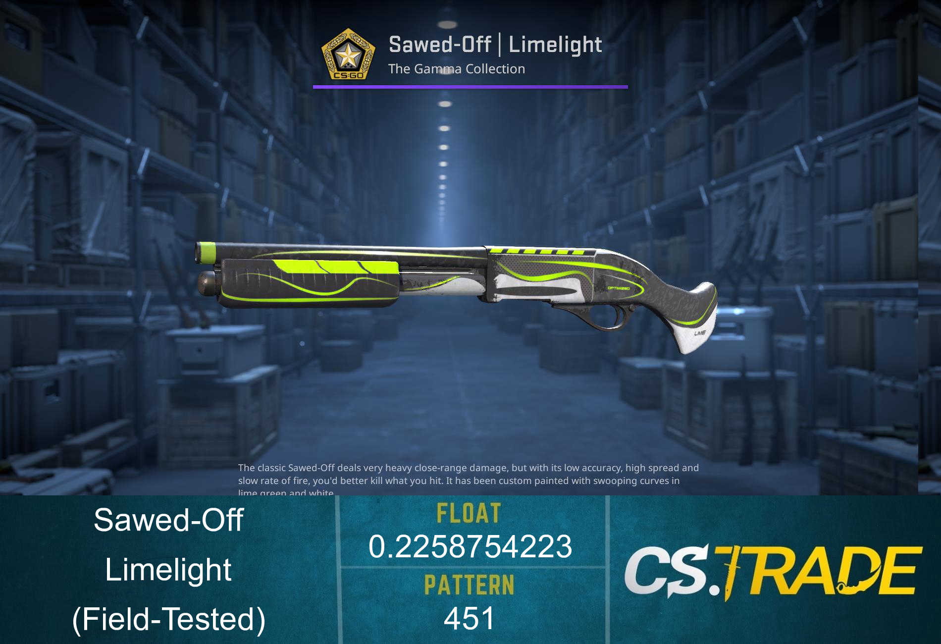 Sawed-Off | Limelight (Field-Tested) Screenshot