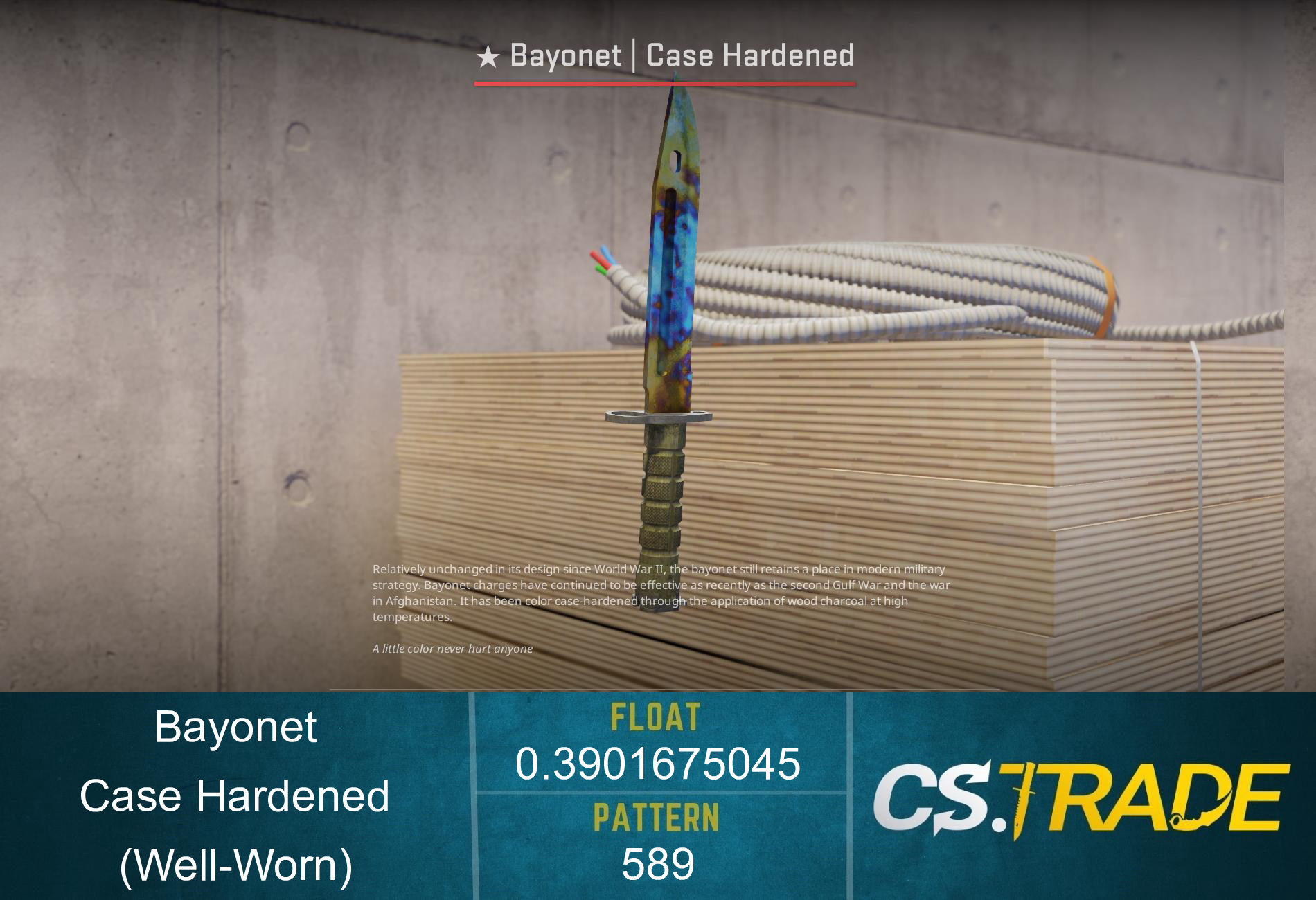 ★ Bayonet | Case Hardened (Well-Worn) Screenshot