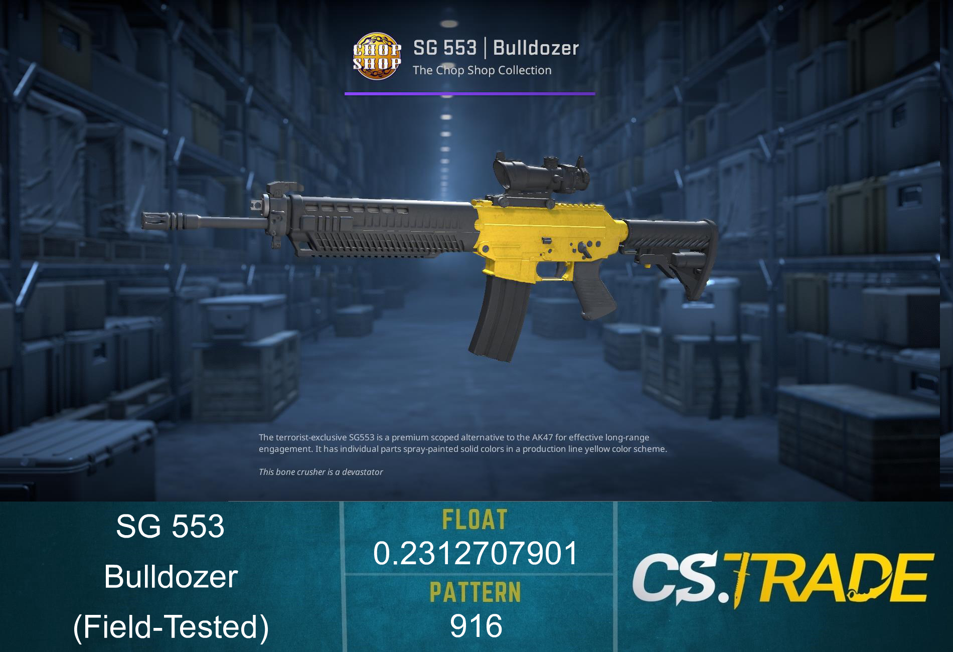 SG 553 | Bulldozer (Field-Tested) Screenshot