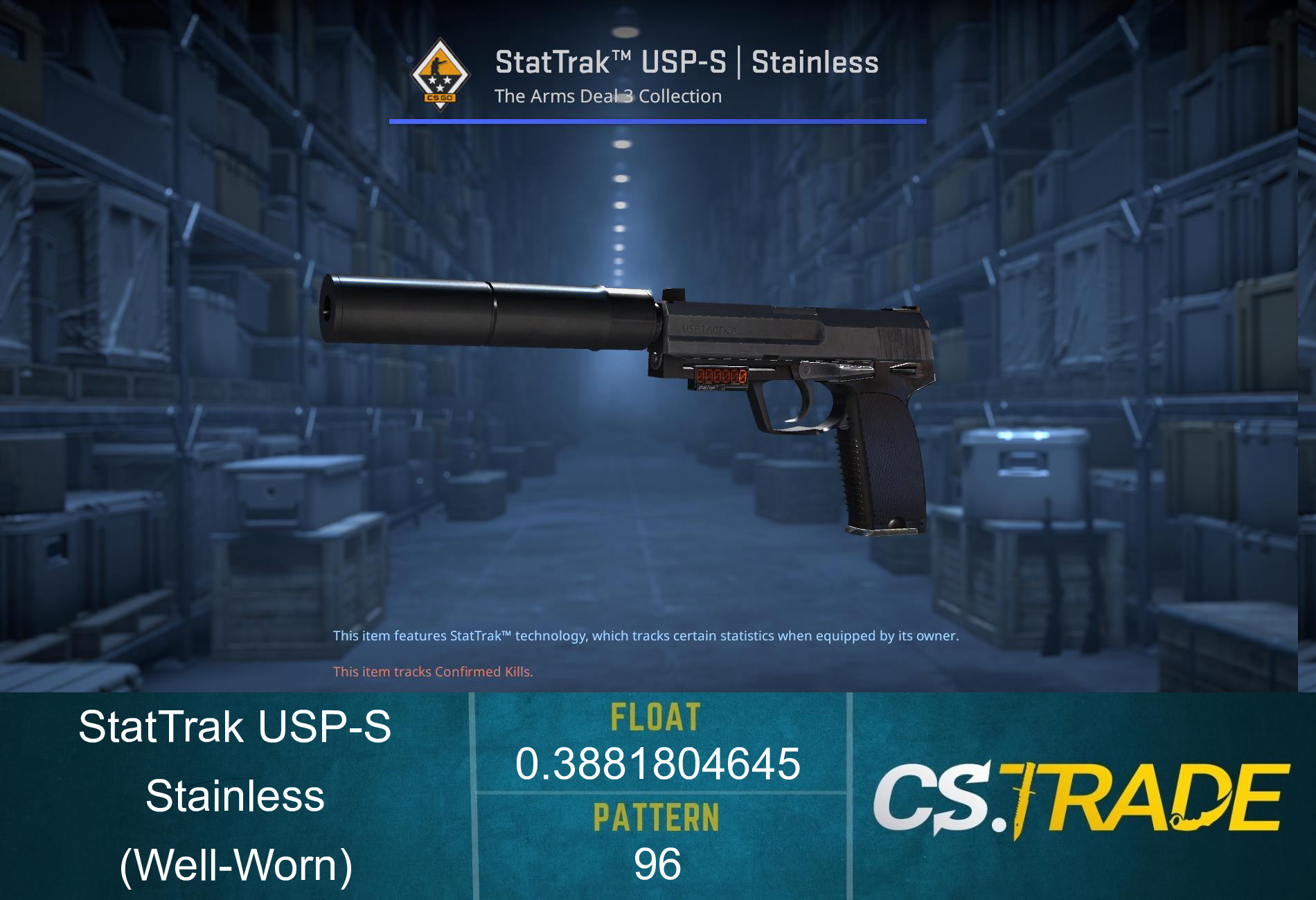 USP-S | Stainless (Well-Worn) Screenshot