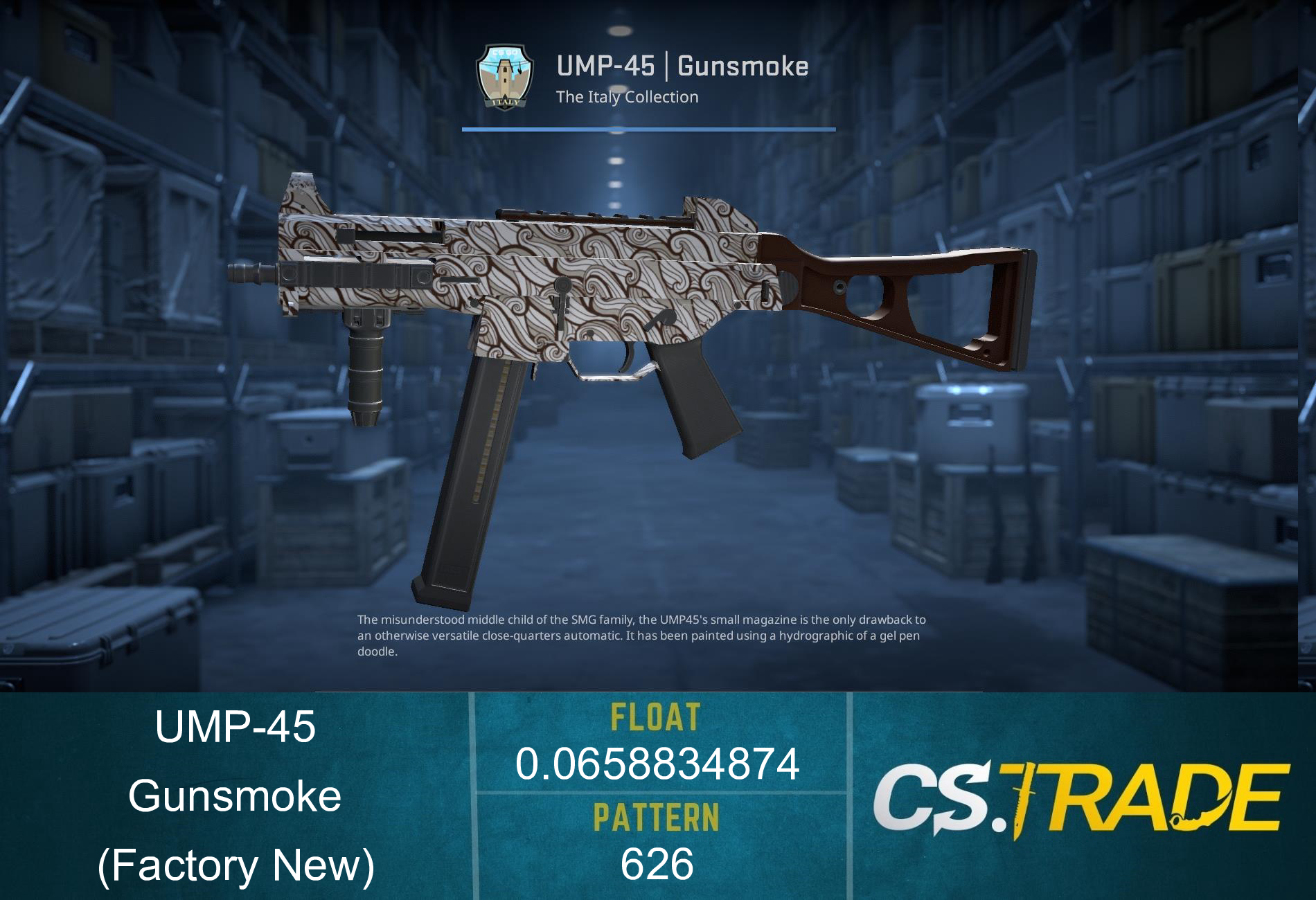 UMP-45 | Gunsmoke (Factory New) Screenshot