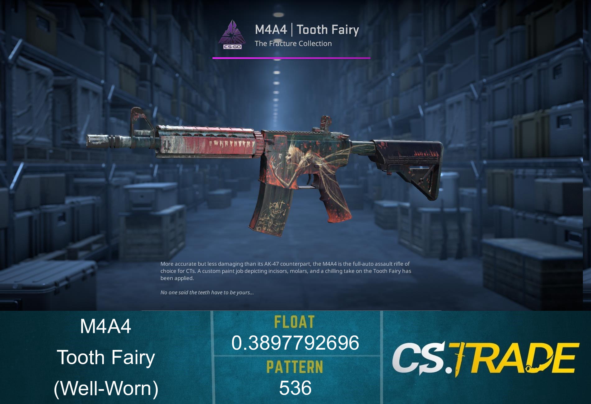 M4A4 | Tooth Fairy (Well-Worn) Screenshot