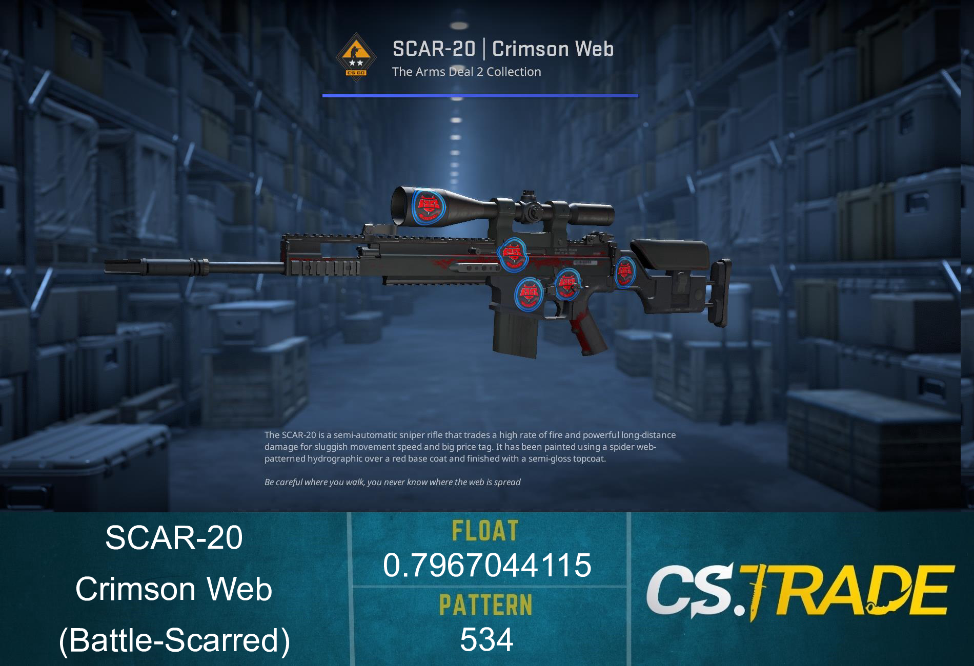 SCAR-20 | Crimson Web (Factory New) Screenshot
