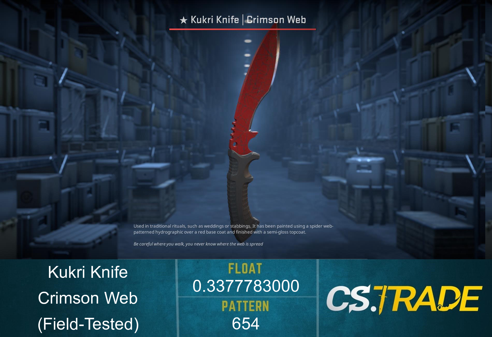 ★ Kukri Knife | Crimson Web (Factory New) Screenshot