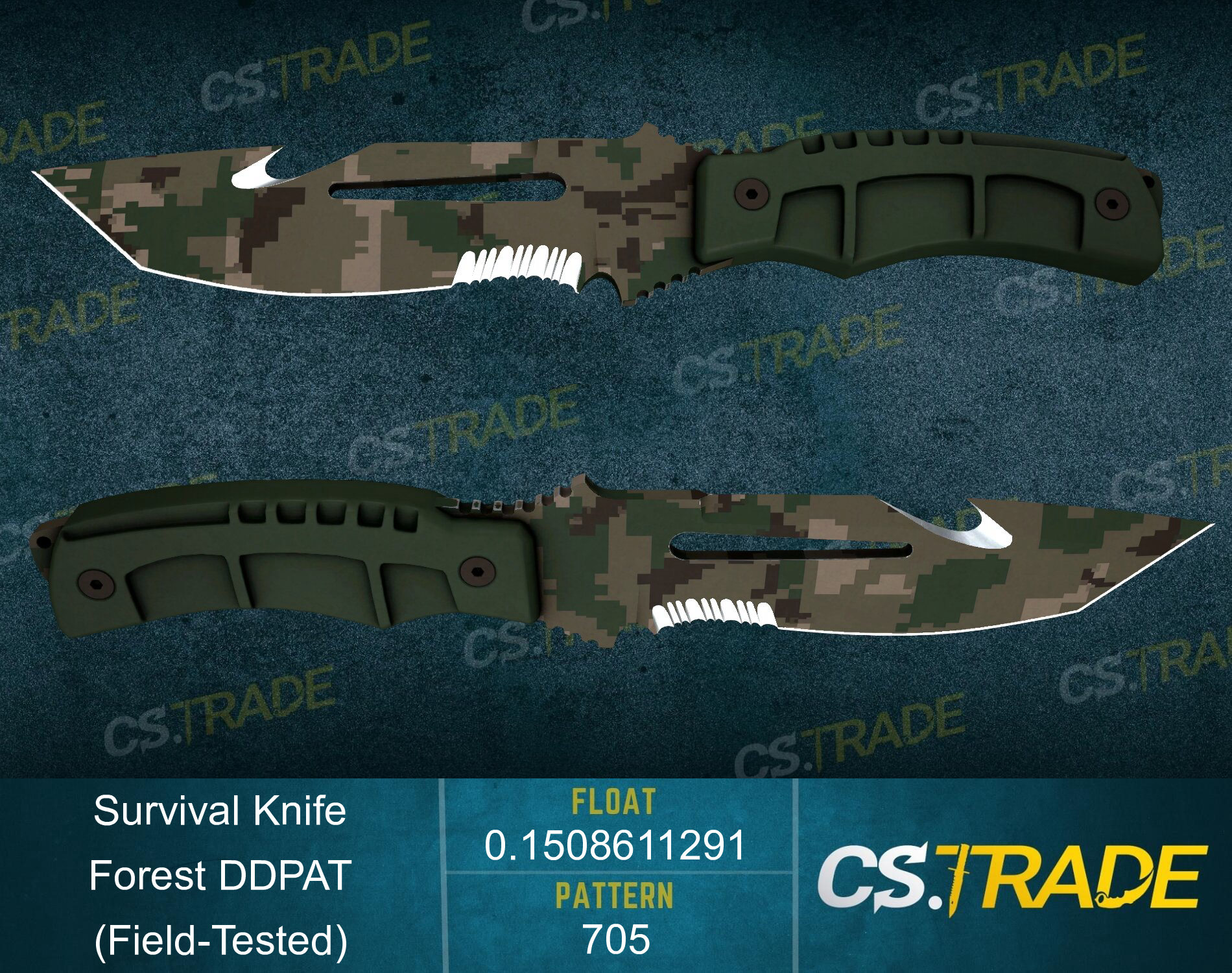 ★ StatTrak™ Survival Knife | Forest DDPAT (Field-Tested) Screenshot