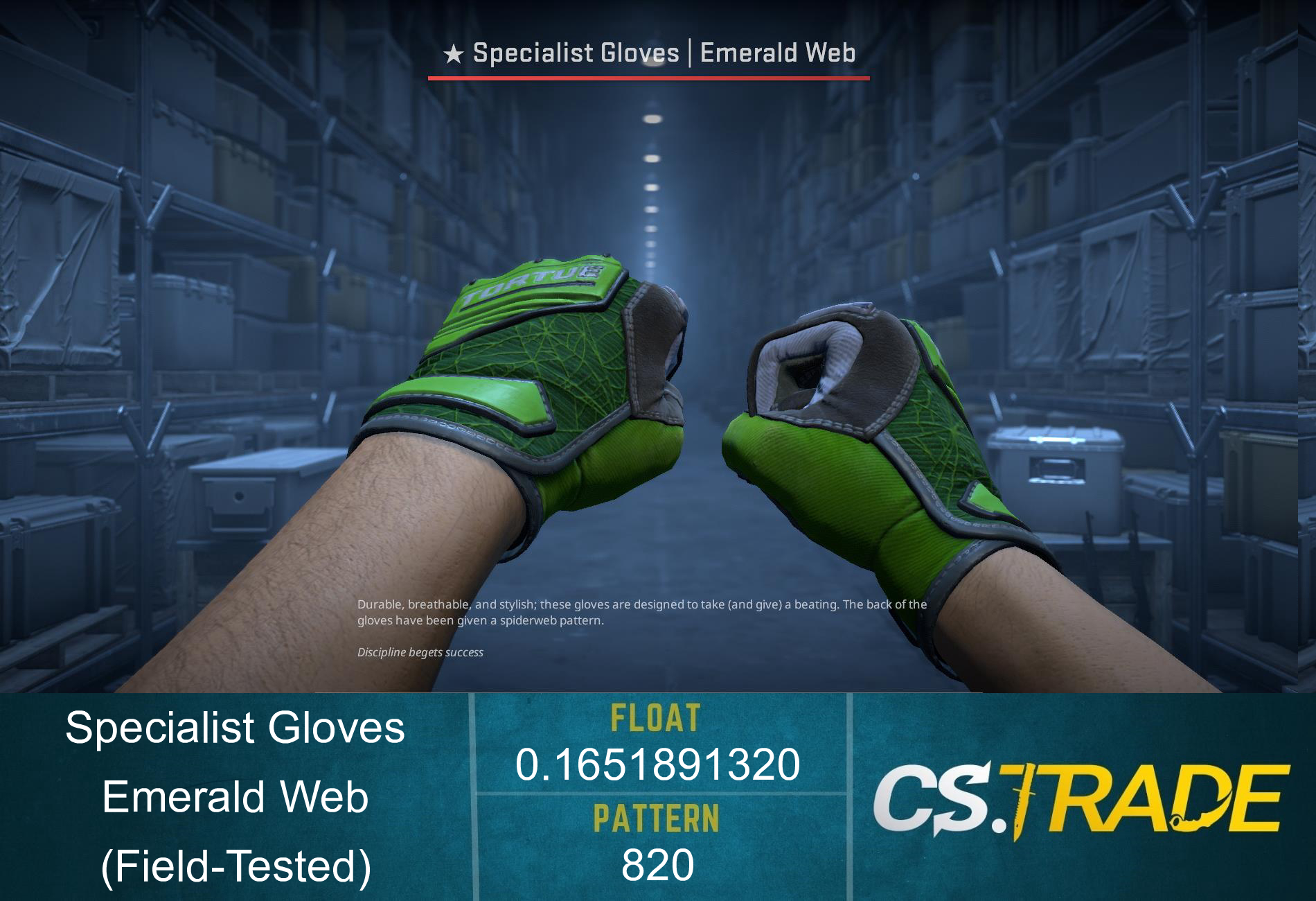 ★ Specialist Gloves | Emerald Web (Factory New) Screenshot