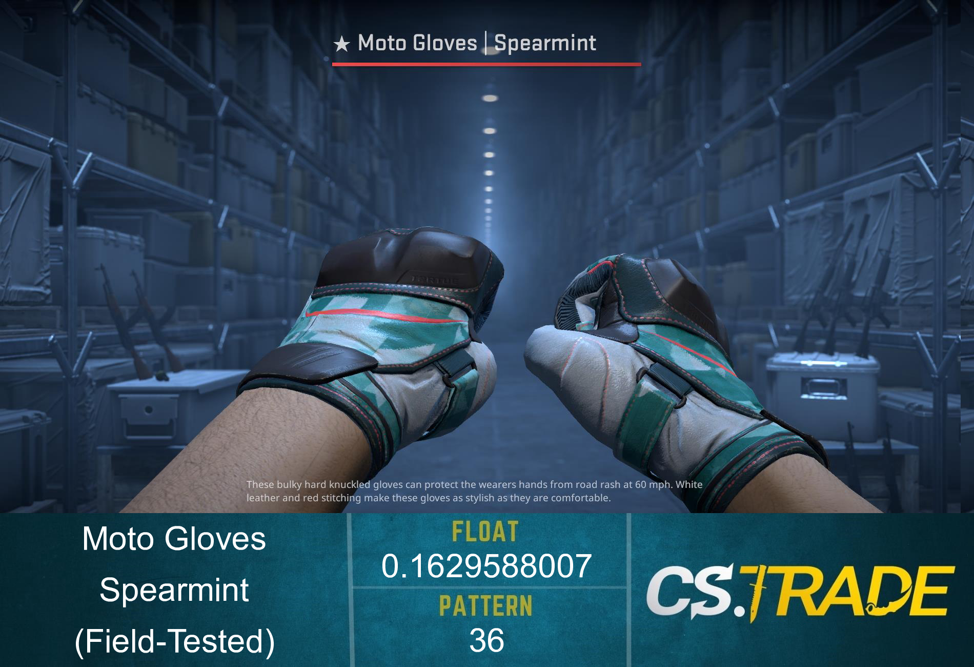 ★ Moto Gloves | Spearmint (Field-Tested) Screenshot