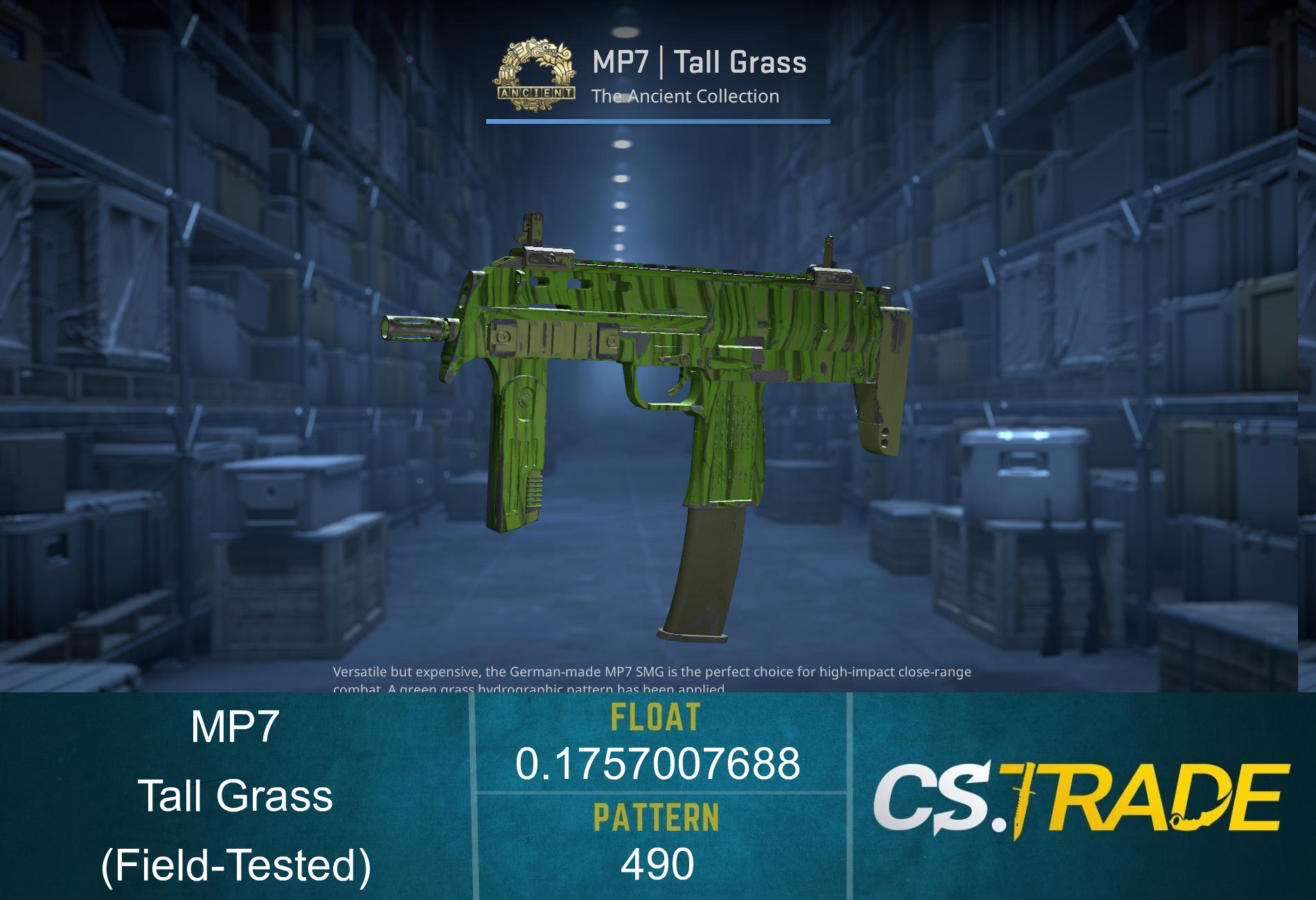 MP7 | Tall Grass (Field-Tested) Screenshot