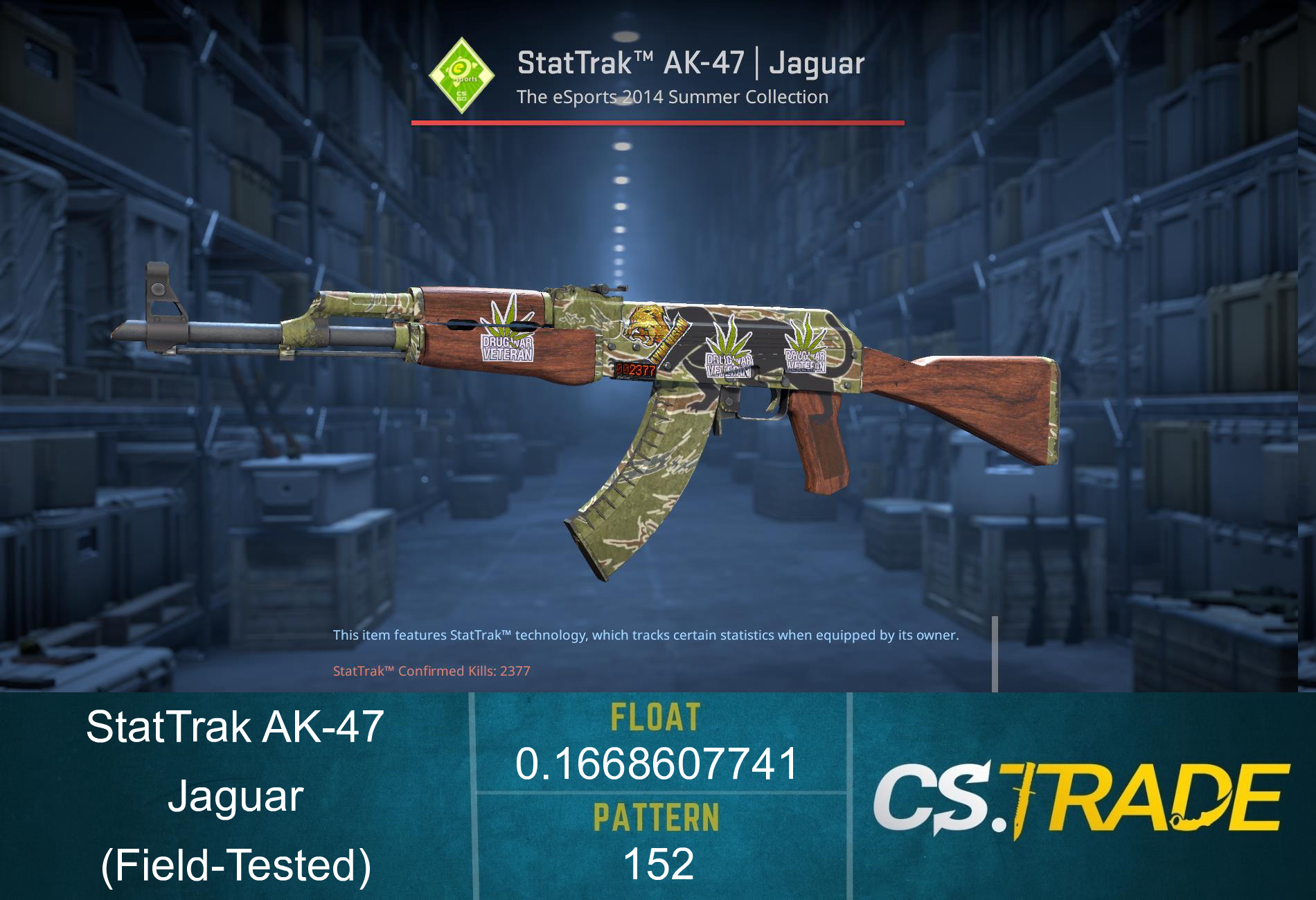 StatTrak™ AK-47 | Jaguar (Field-Tested) Screenshot