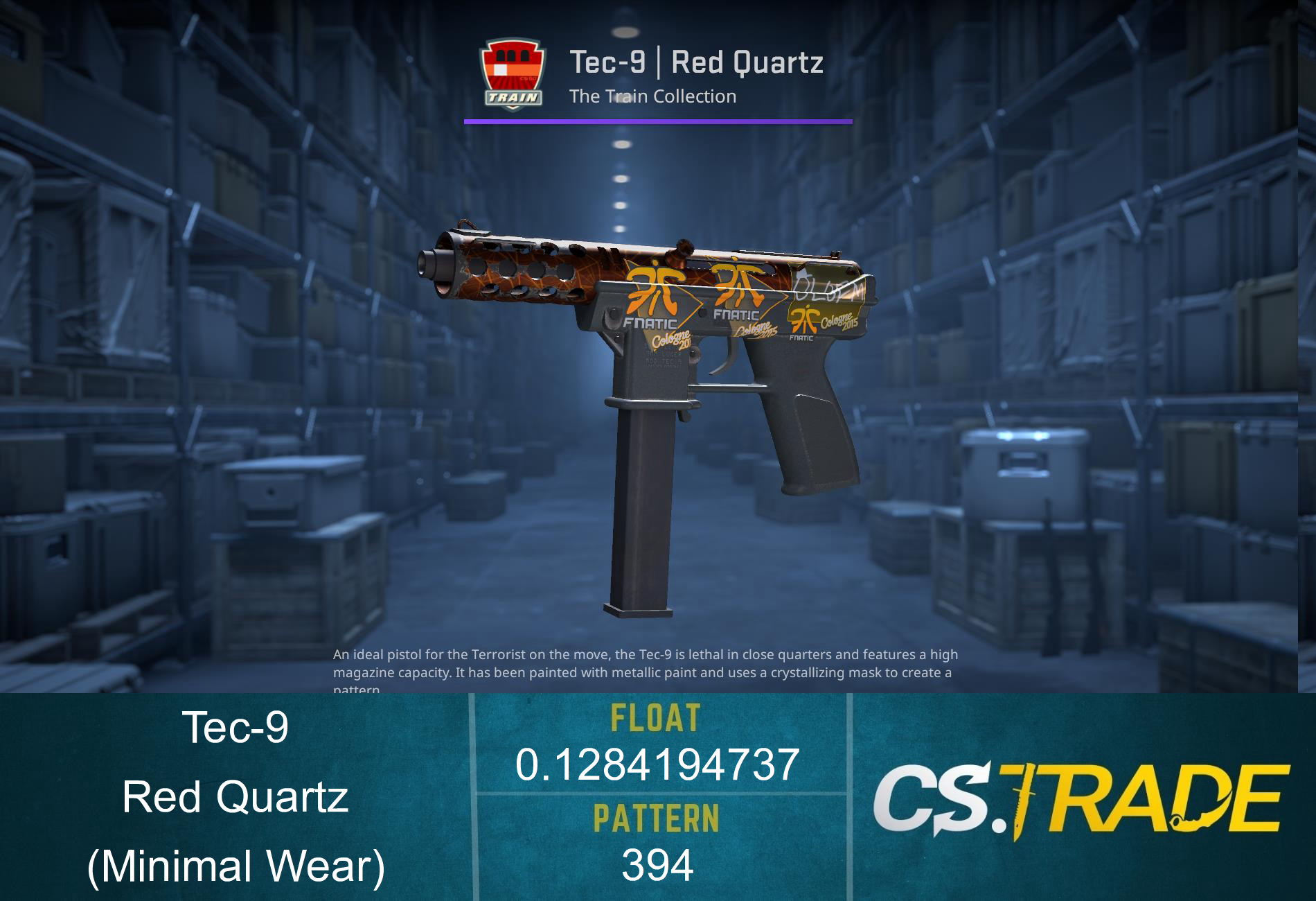 Tec-9 | Red Quartz (Minimal Wear) Screenshot