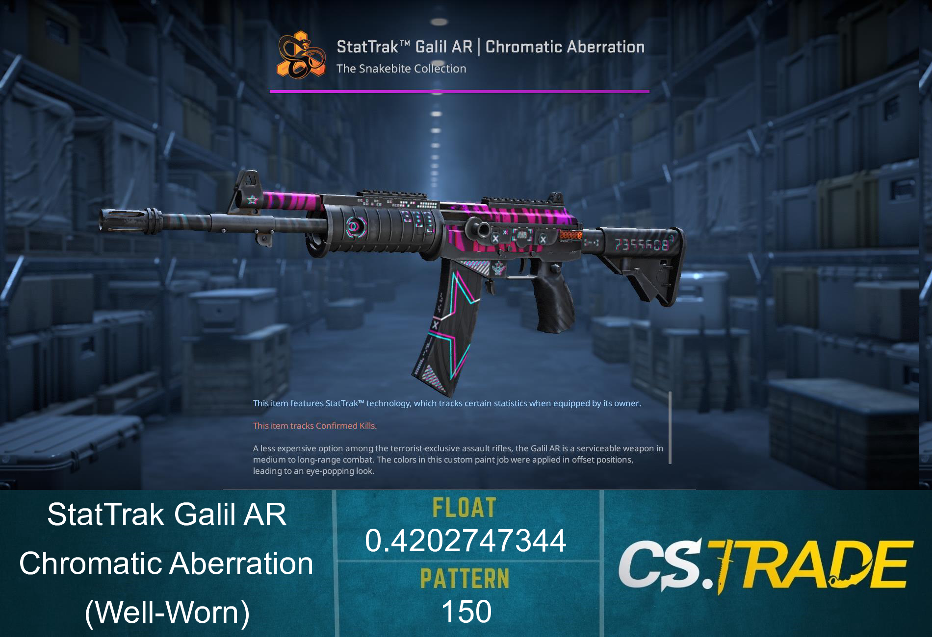StatTrak™ Galil AR | Chromatic Aberration (Well-Worn)