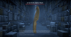 ★ Gut Knife | Safari Mesh (Field-Tested) Screenshot