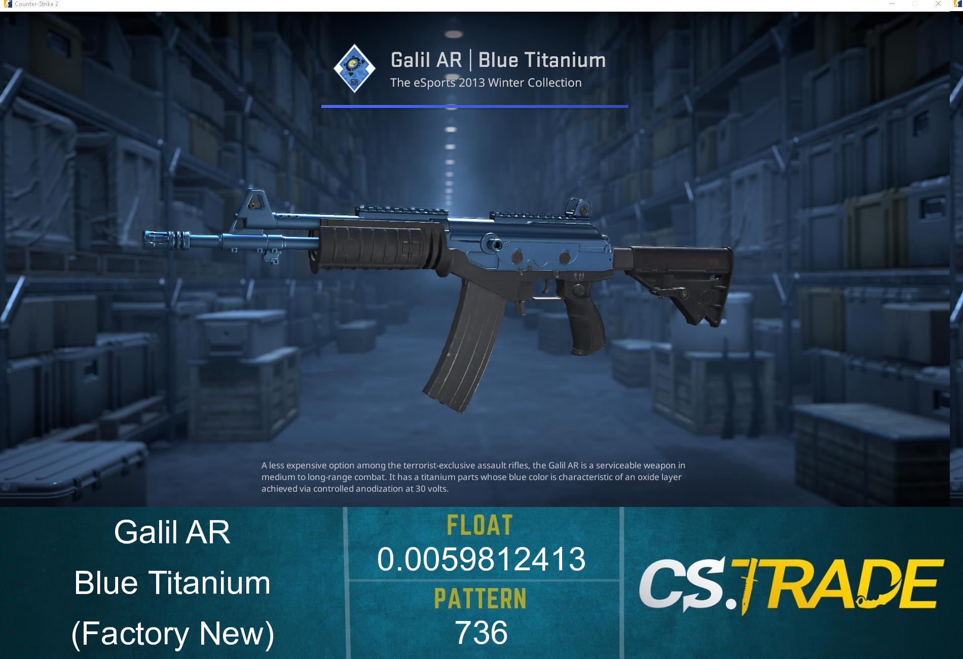 Galil AR | Blue Titanium (Factory New) Screenshot