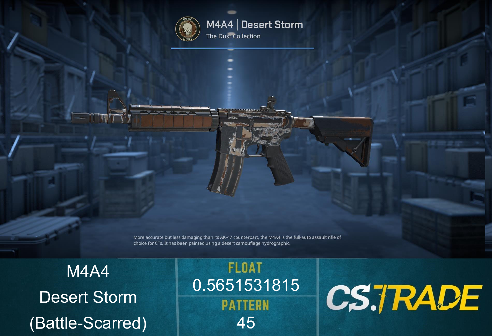 M4A4 | Desert Storm (Battle-Scarred) Screenshot