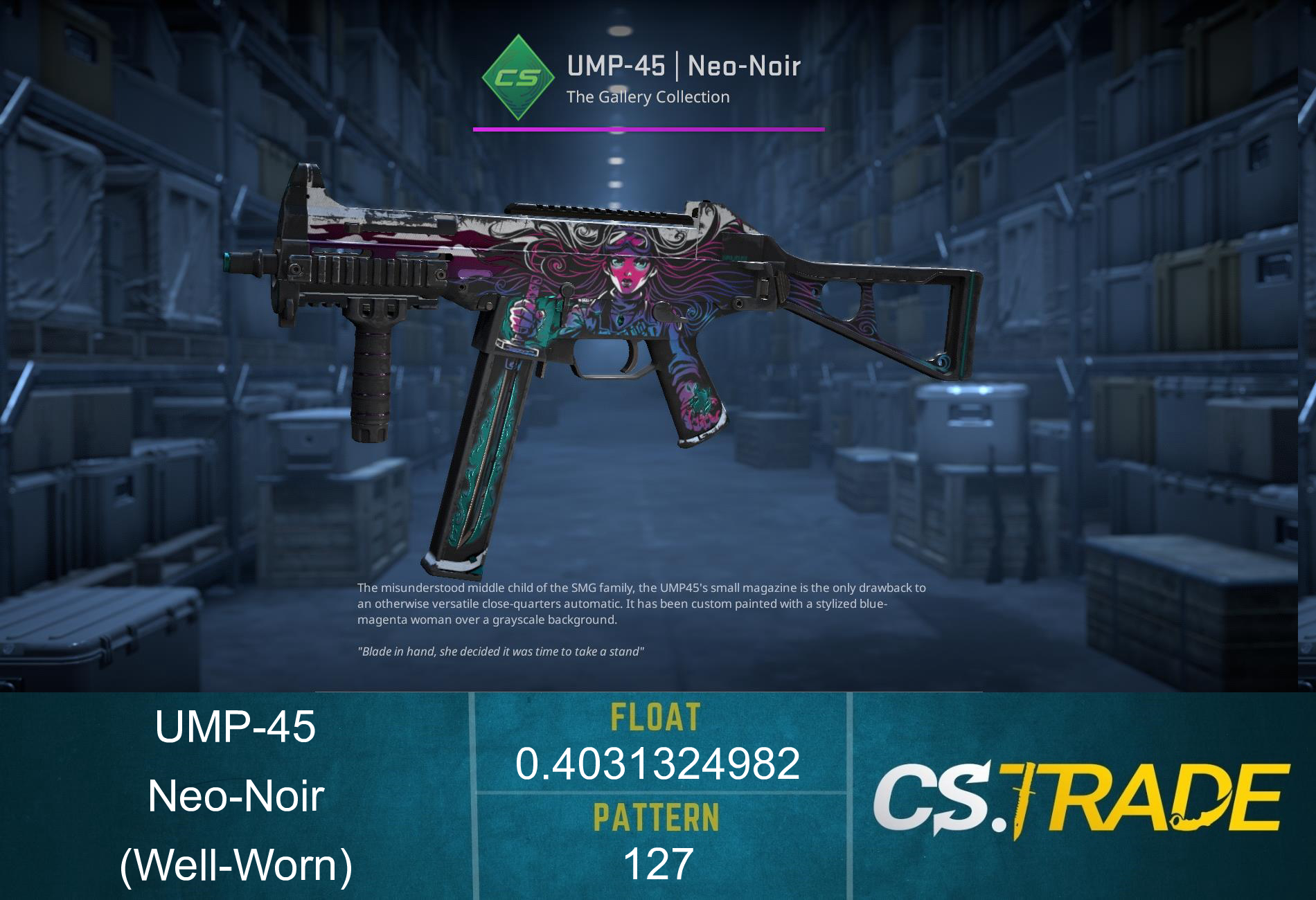 UMP-45 | Neo-Noir (Well-Worn) Screenshot