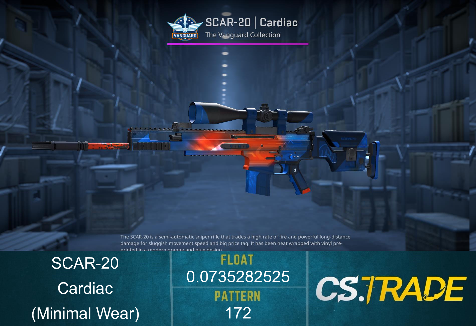 SCAR-20 | Cardiac (Minimal Wear) Screenshot