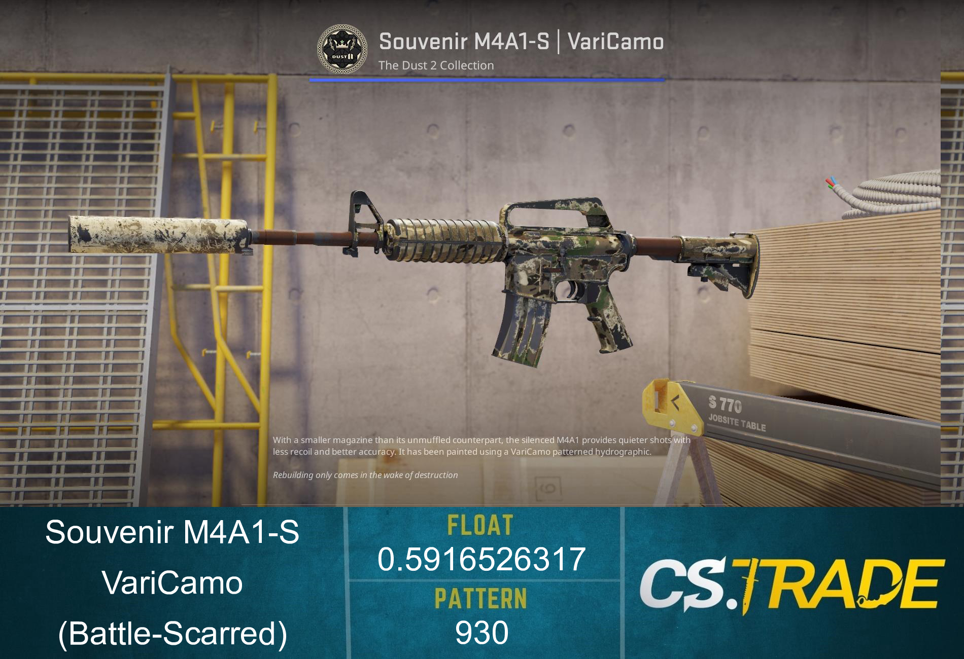 Souvenir M4A1-S | VariCamo (Battle-Scarred) Screenshot