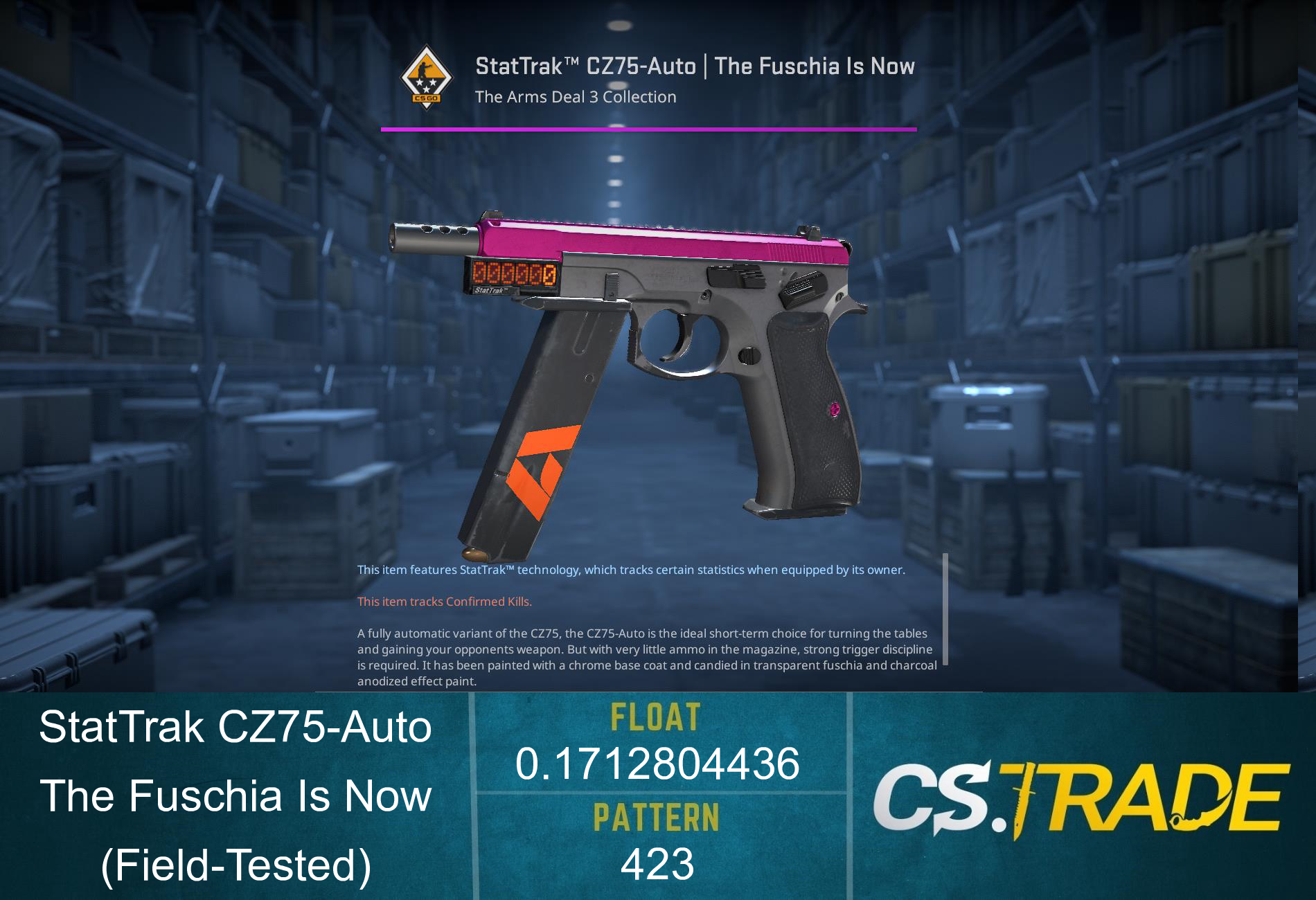 StatTrak™ CZ75-Auto | The Fuschia Is Now (Well-Worn) Screenshot