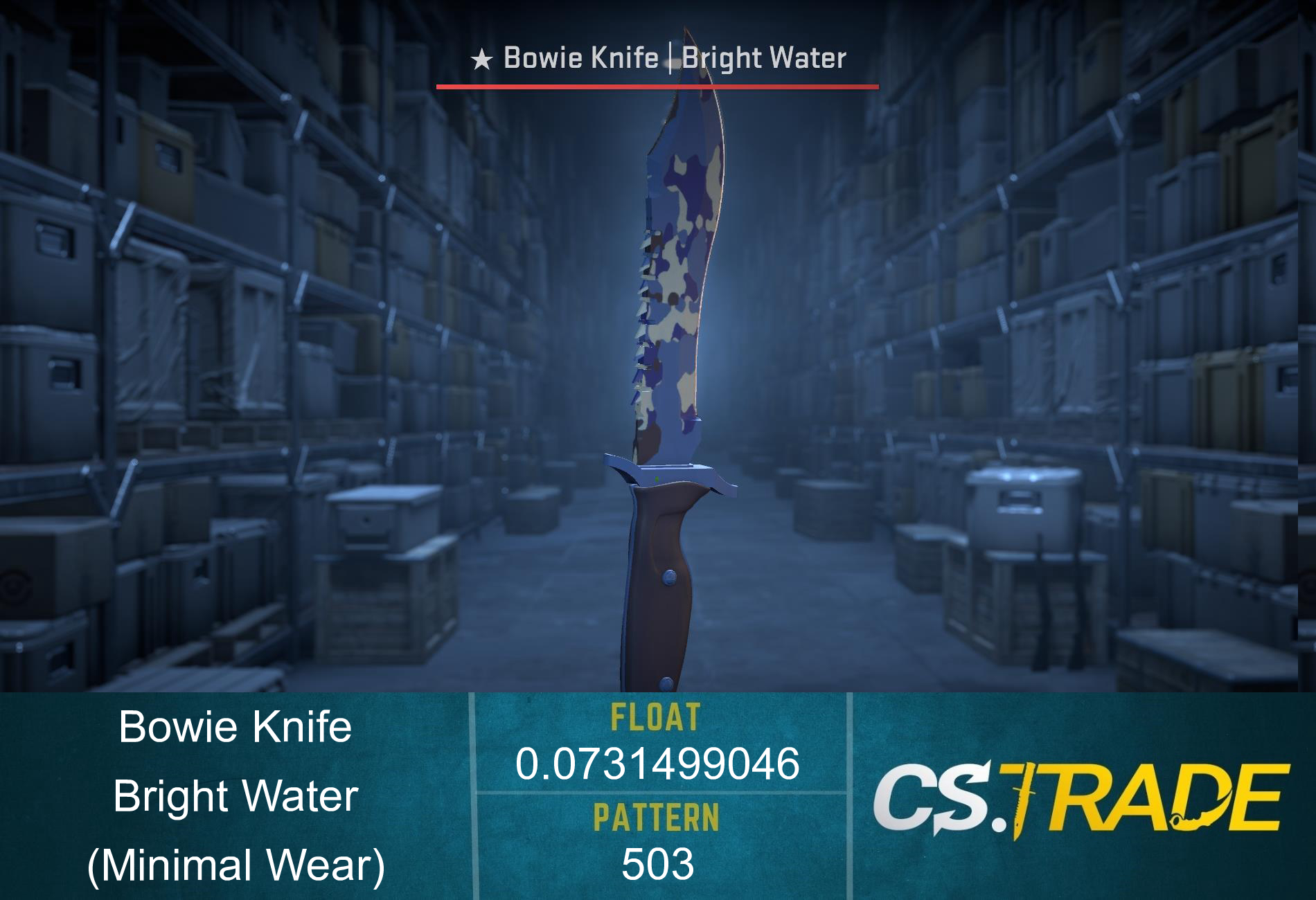 ★ StatTrak™ Bowie Knife | Bright Water (Minimal Wear) Screenshot