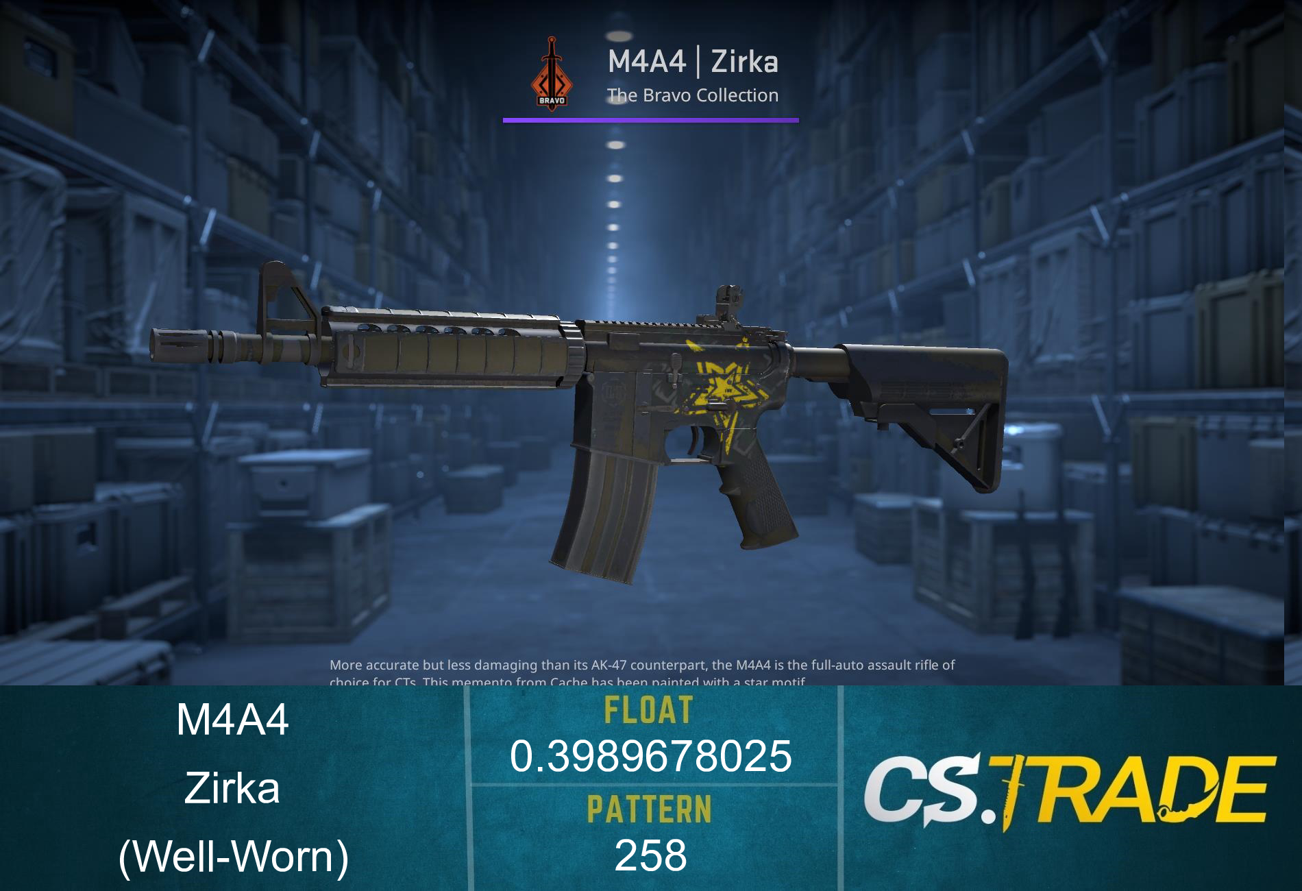 StatTrak™ M4A4 | Zirka (Well-Worn) Screenshot