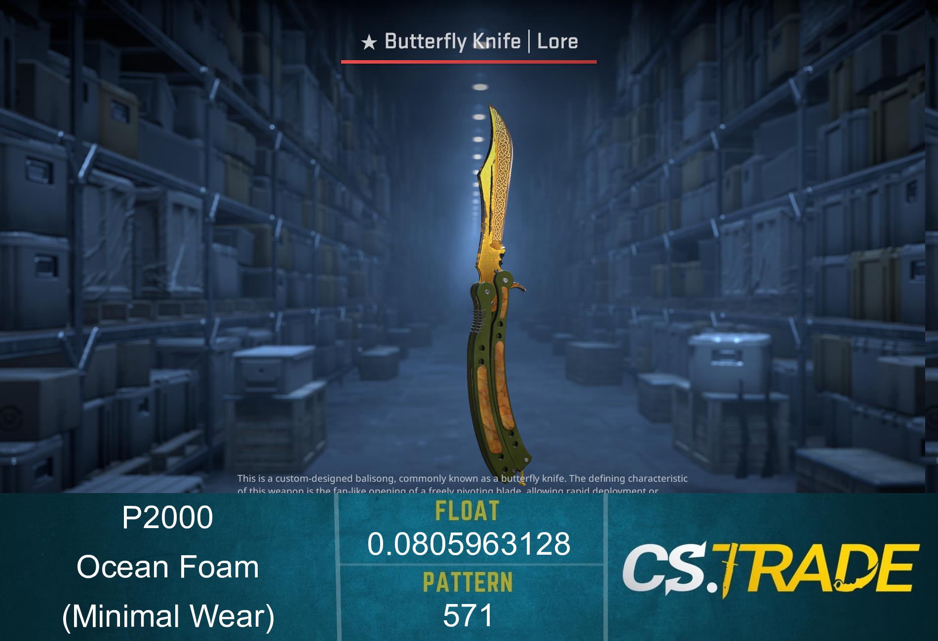 StatTrak™ P2000 | Ocean Foam (Minimal Wear) Screenshot