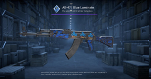 AK-47 | Blue Laminate (Well-Worn) Screenshot