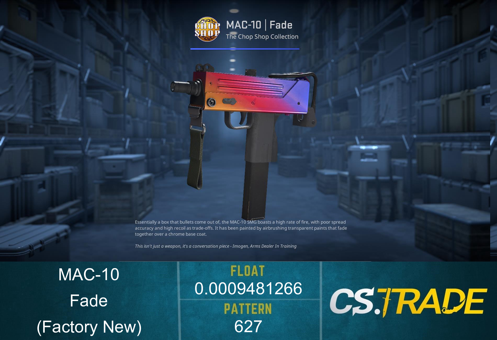 MAC-10 | Fade (Factory New) Screenshot