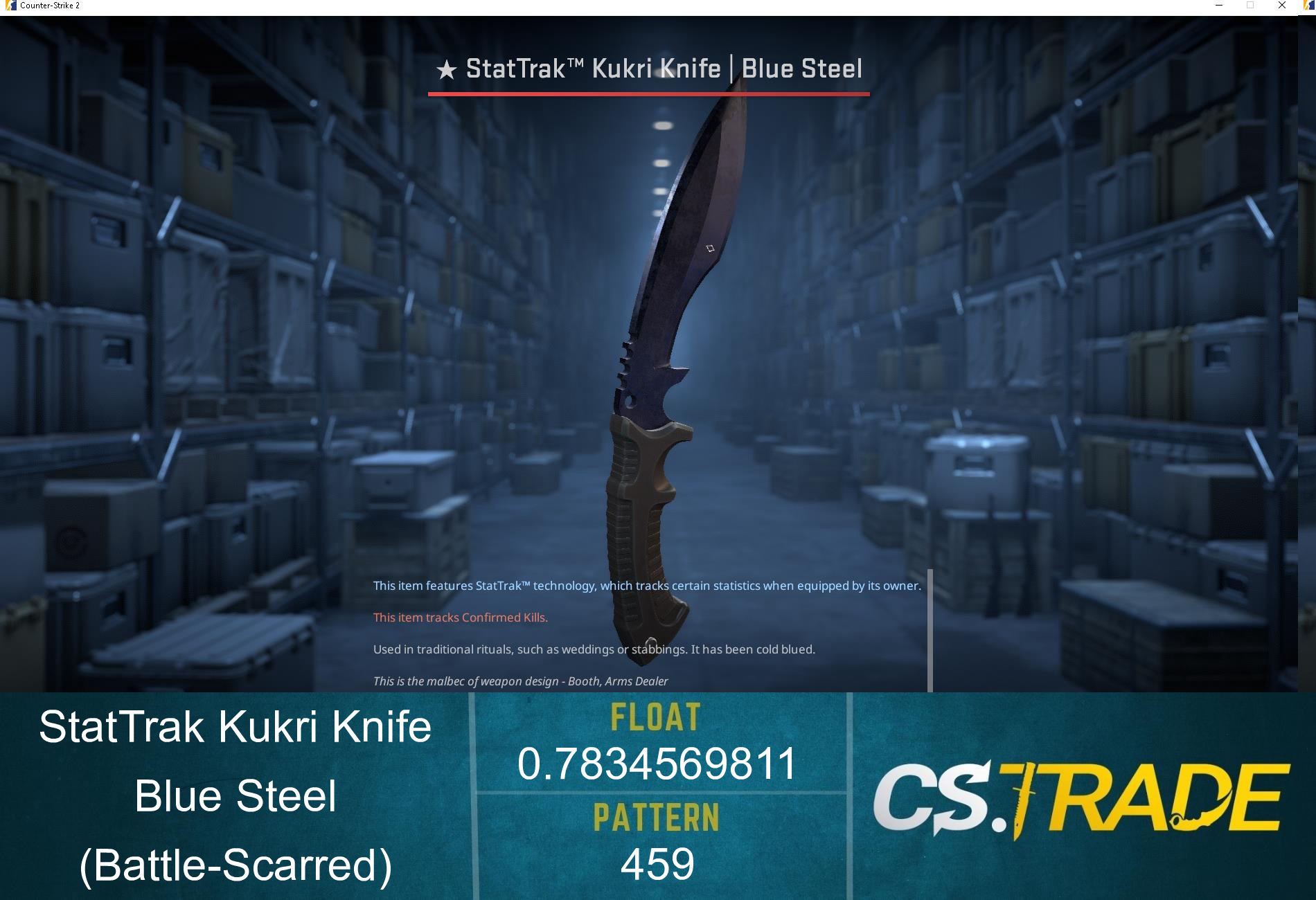 ★ Kukri Knife | Blue Steel (Factory New) Screenshot