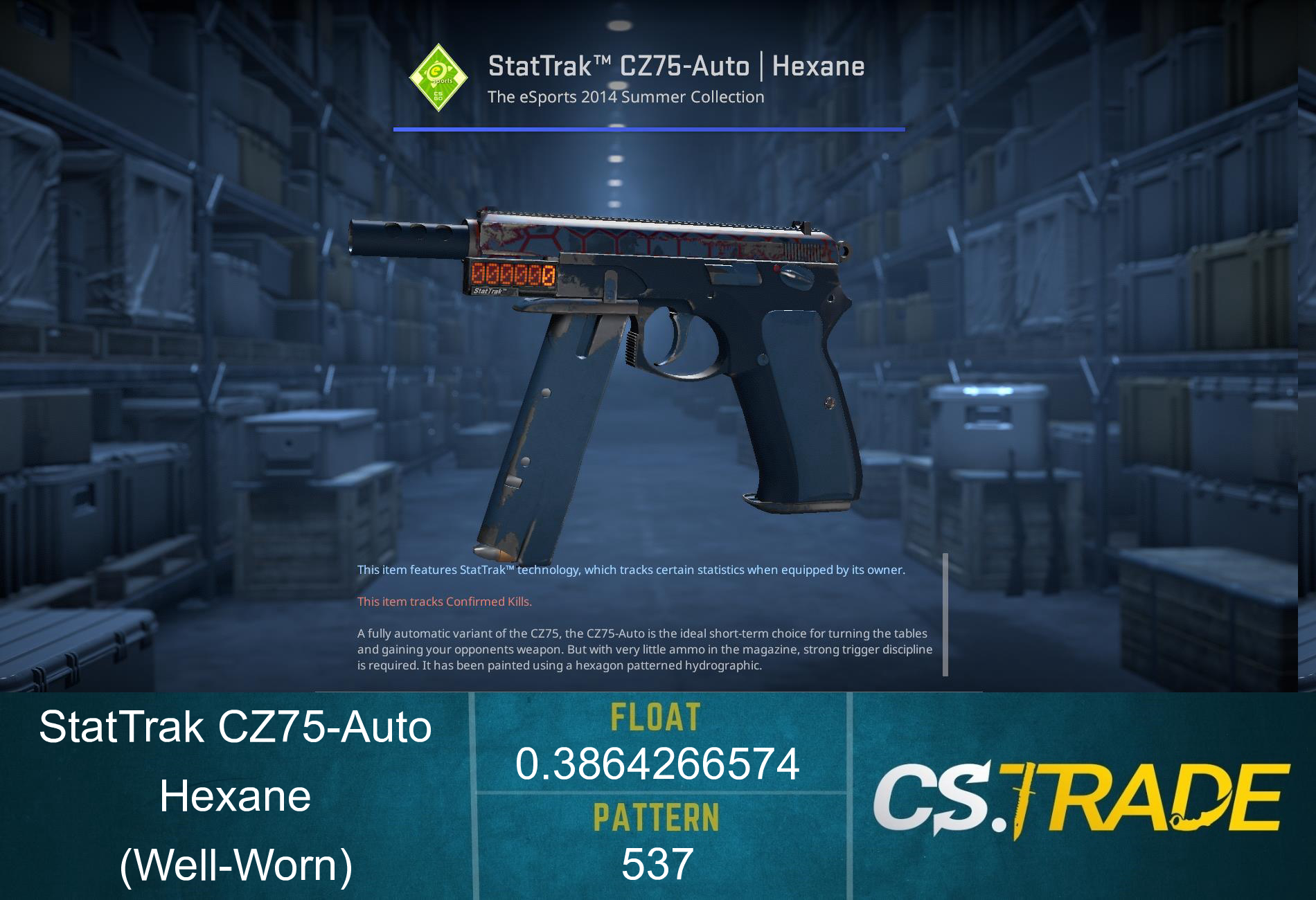 CZ75-Auto | Hexane (Well-Worn) Screenshot