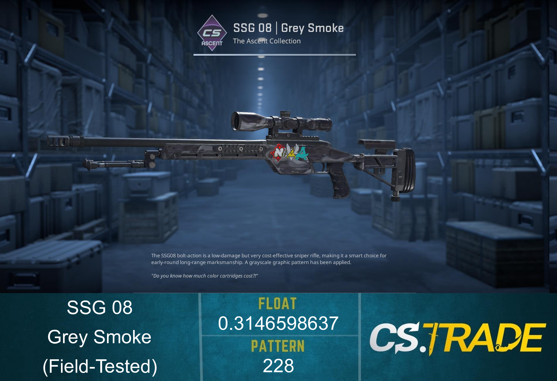 SSG 08 | Grey Smoke (Factory New) Screenshot