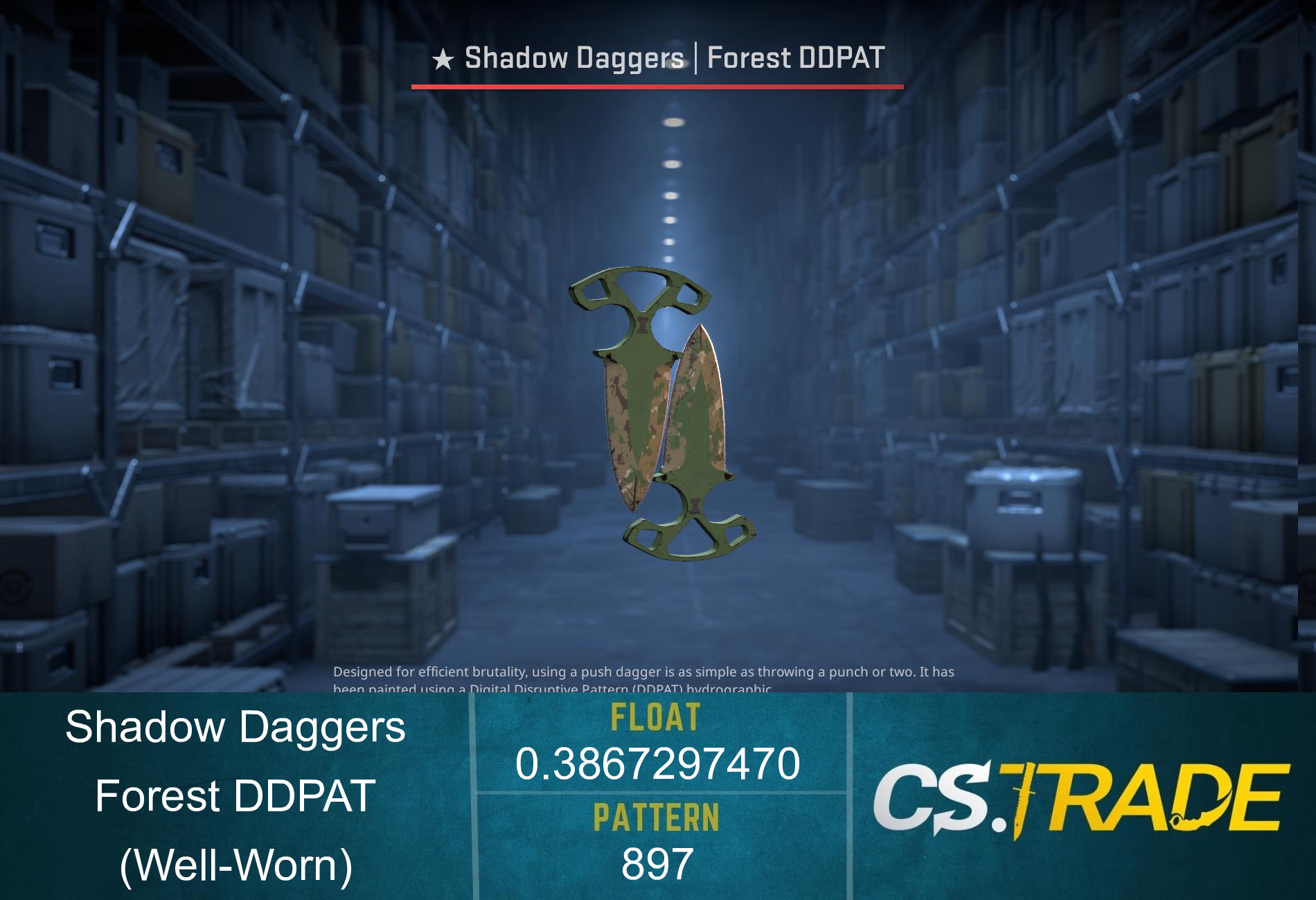 ★ Shadow Daggers | Forest DDPAT (Well-Worn) Screenshot