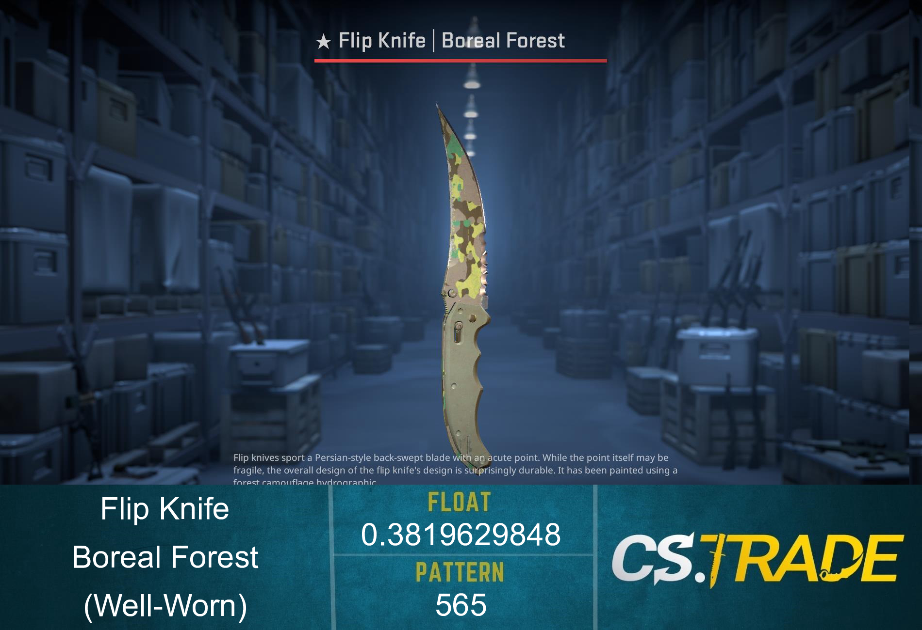 ★ Flip Knife | Boreal Forest (Well-Worn) Screenshot