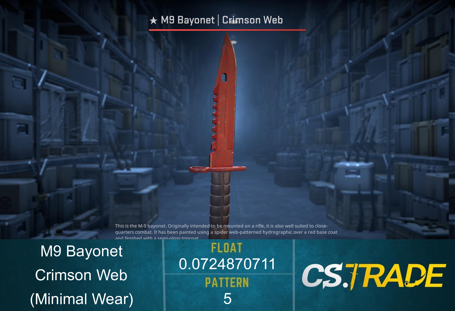 ★ M9 Bayonet | Crimson Web (Minimal Wear) Screenshot