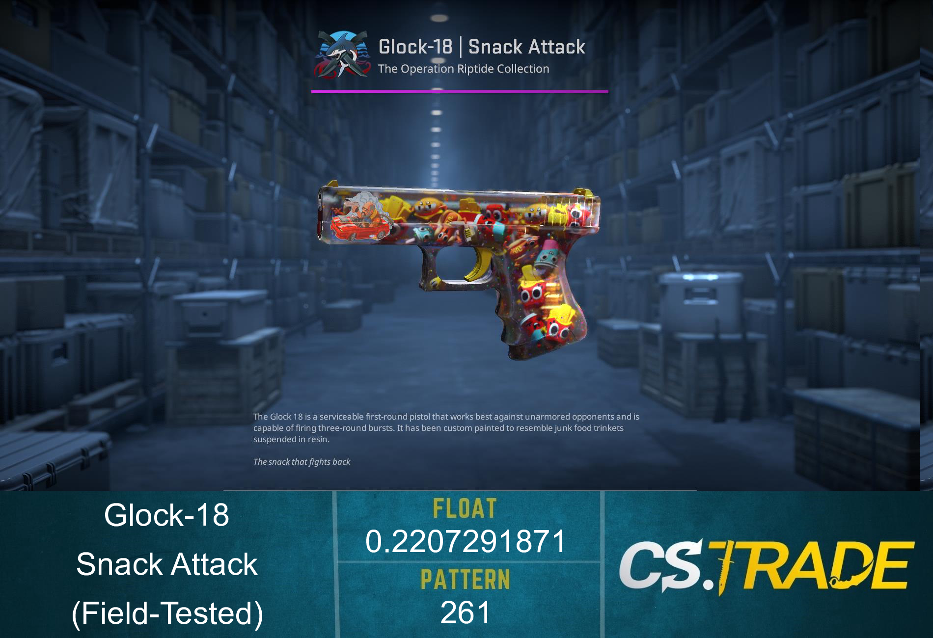 StatTrak™ Glock-18 | Snack Attack (Field-Tested) Screenshot