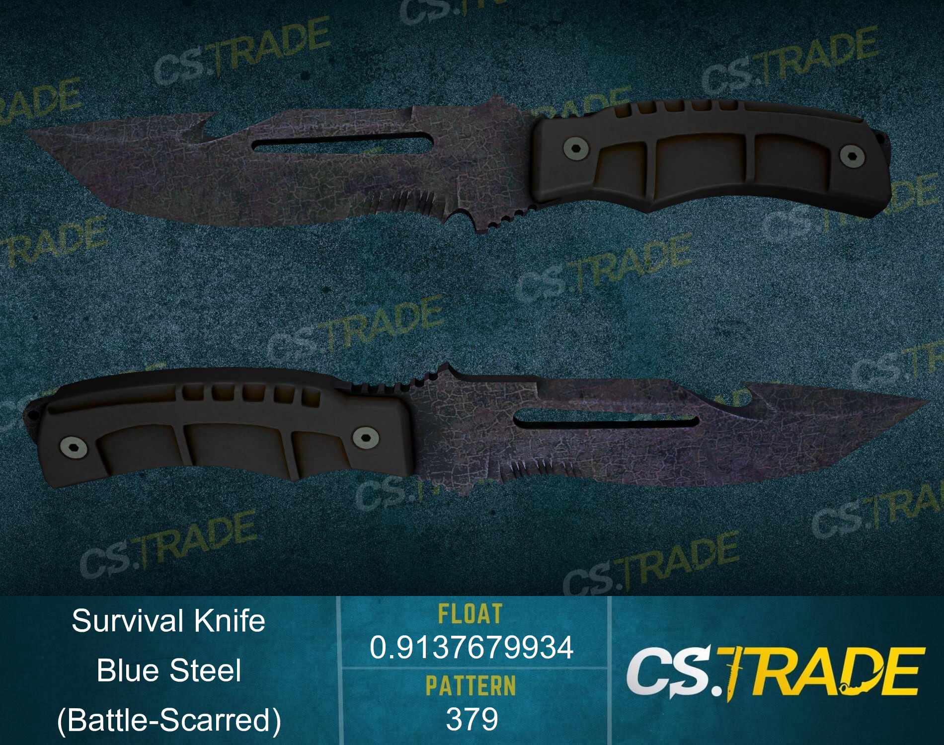 Survival Knife Blue Steel CSGO & CS2 Skin CS.TRADE Wiki