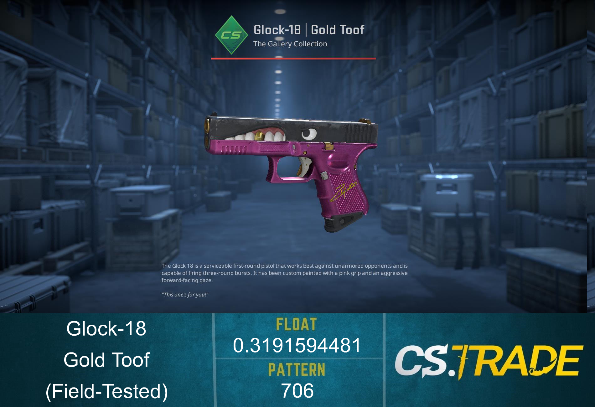 Glock-18 | Gold Toof (Field-Tested) Screenshot