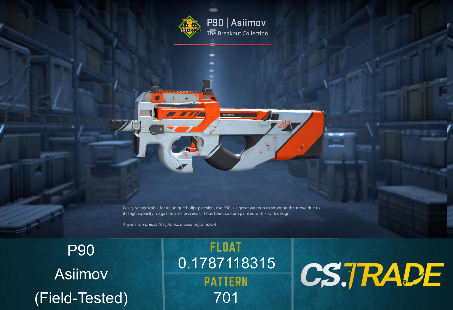 StatTrak™ P90 | Asiimov (Field-Tested) Screenshot
