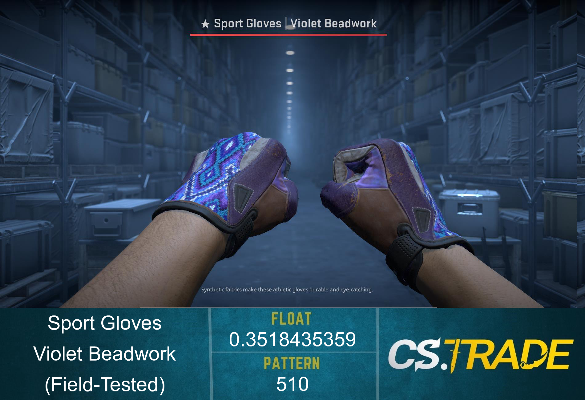 ★ Sport Gloves | Violet Beadwork (Factory New) Screenshot