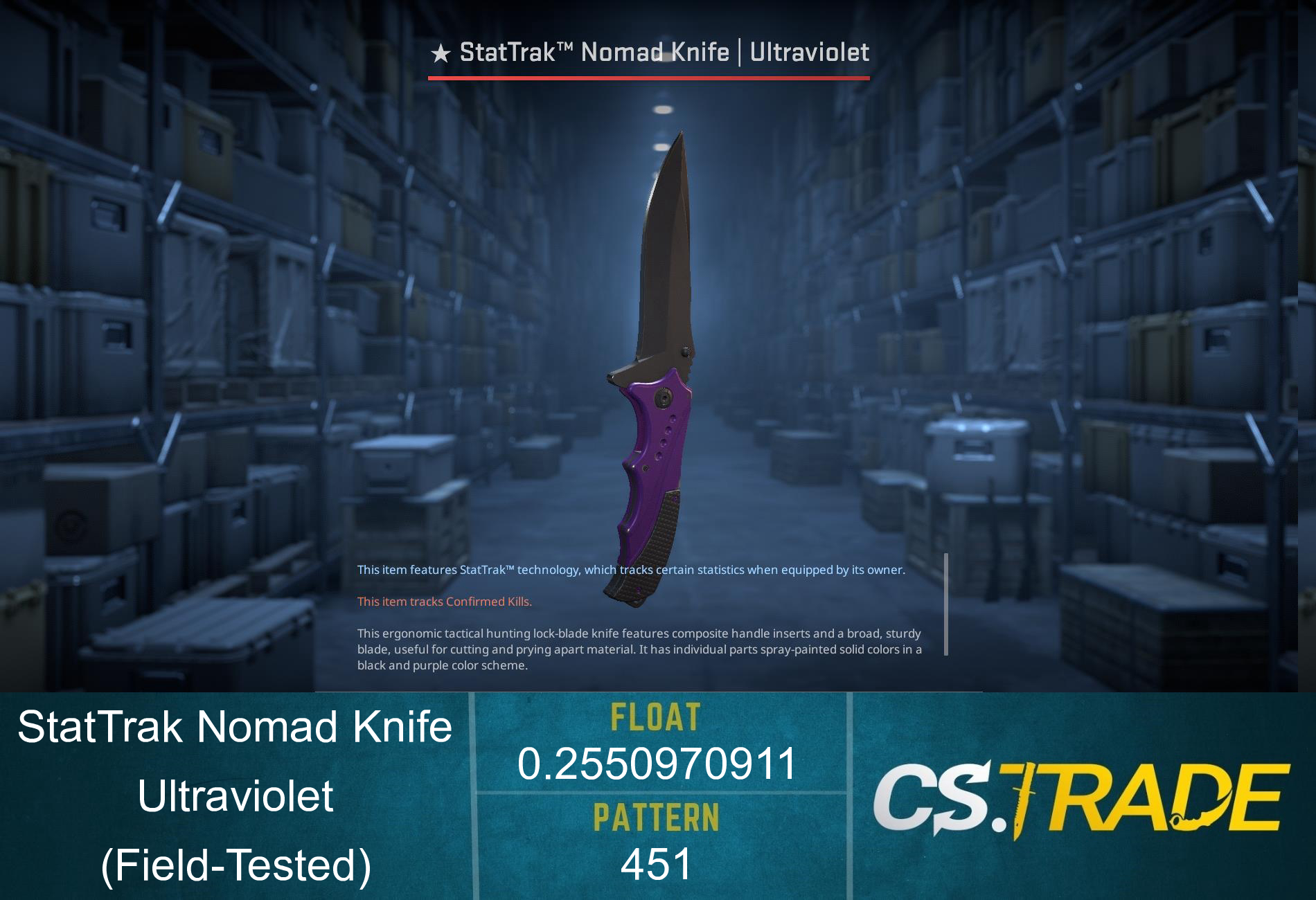 ★ StatTrak™ Nomad Knife | Ultraviolet (Field-Tested)